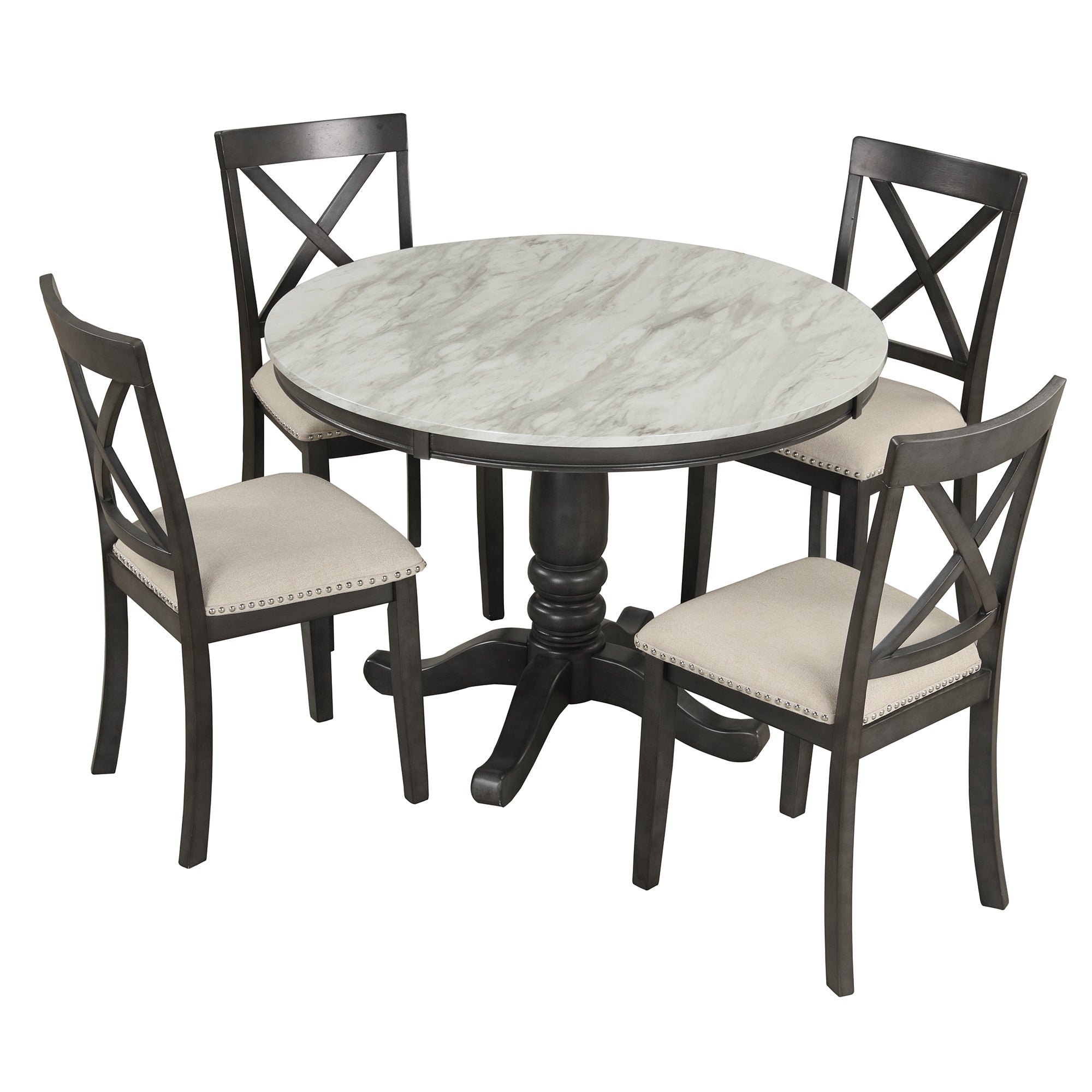Orisfur 5-Piece Dining Table and Chairs Set