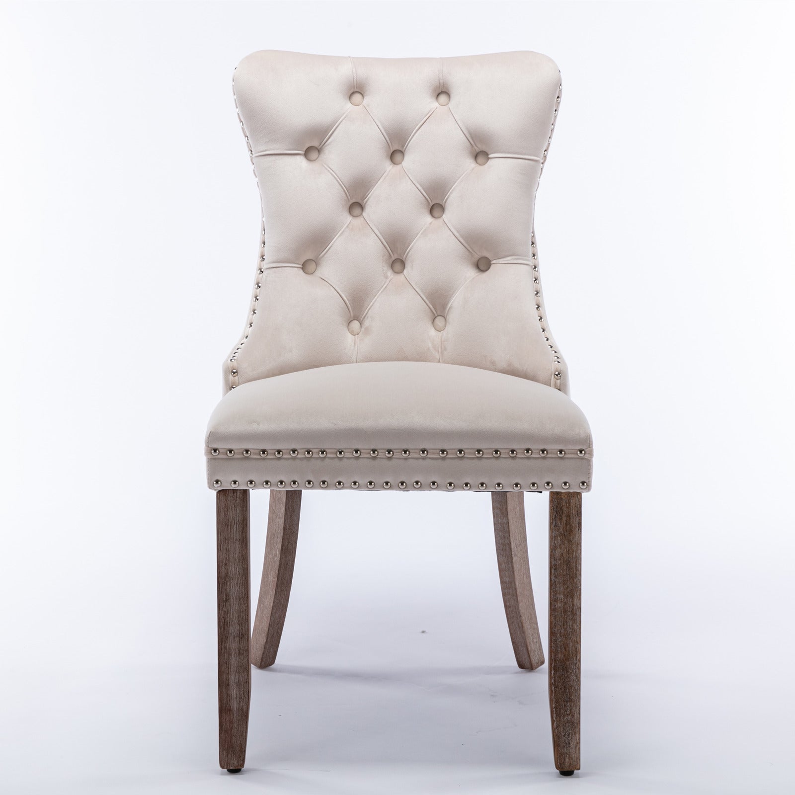 Nikki Collection Modern Velvet Upholstered Dining Chair Set