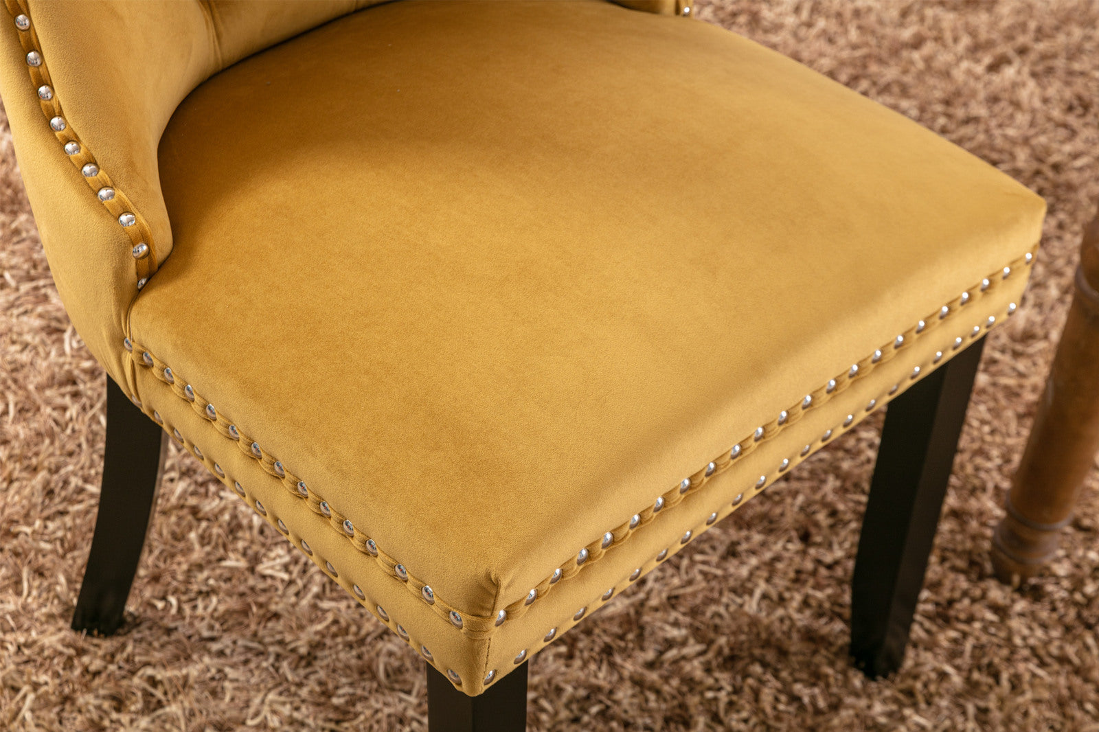 Nikki Collection Modern Velvet Upholstered Dining Chair Set