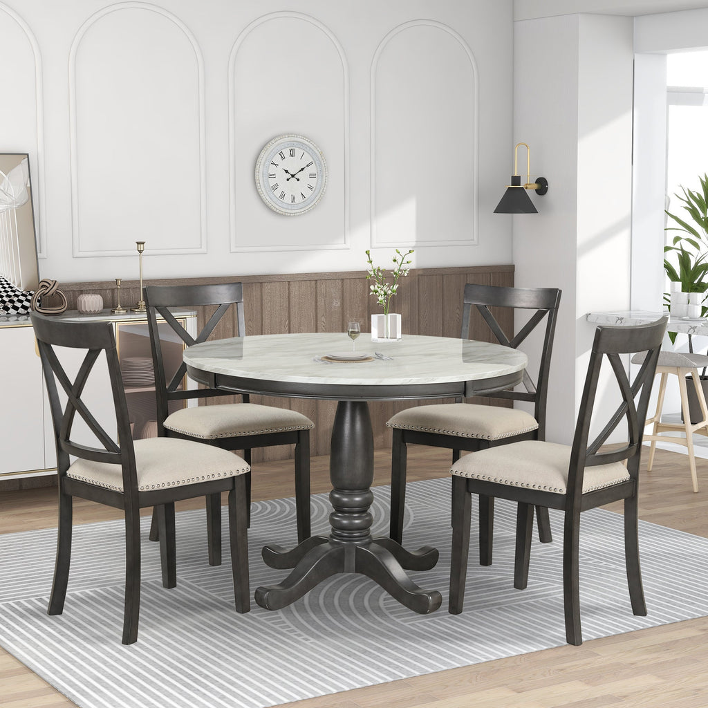 Orisfur 5-Piece Dining Table and Chairs Set
