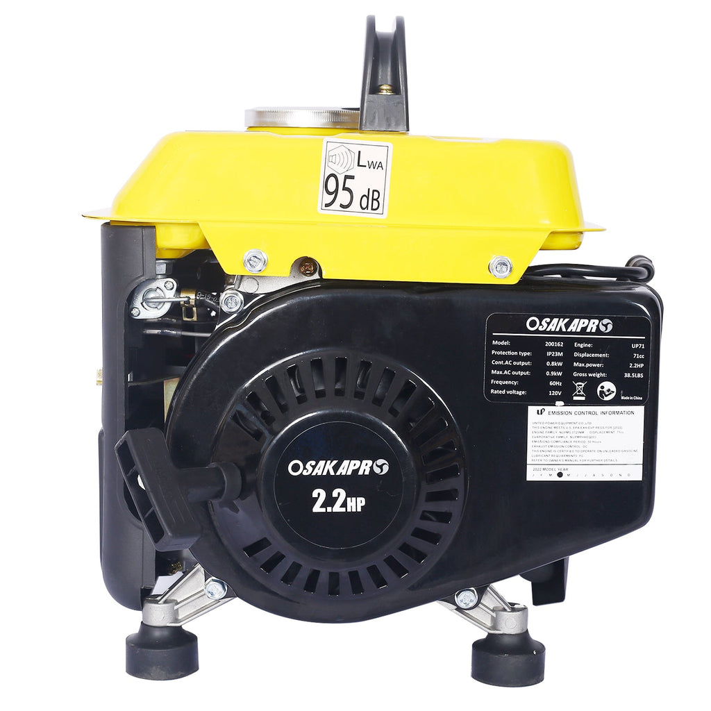Portable Generator - Outdoor Generator Low Noise, Gas Powered