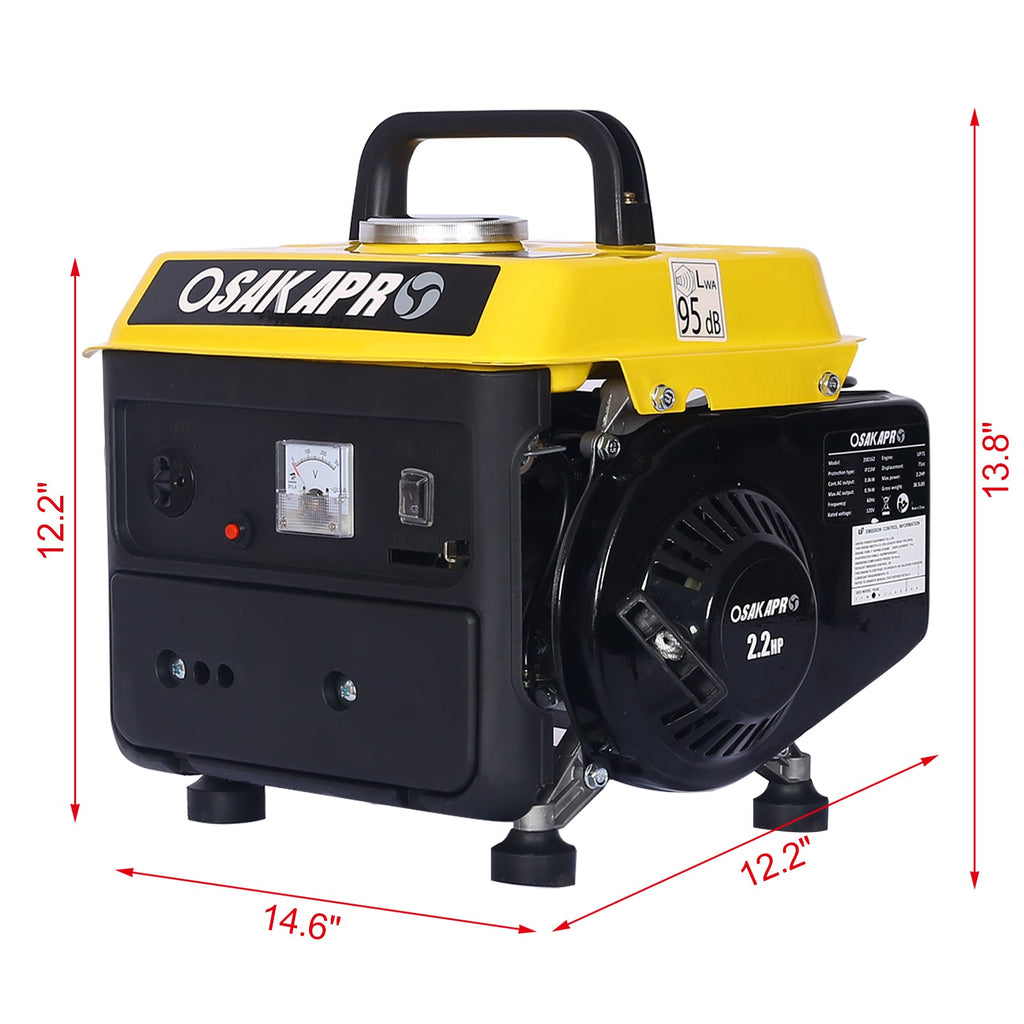 Portable Generator - Outdoor Generator Low Noise, Gas Powered