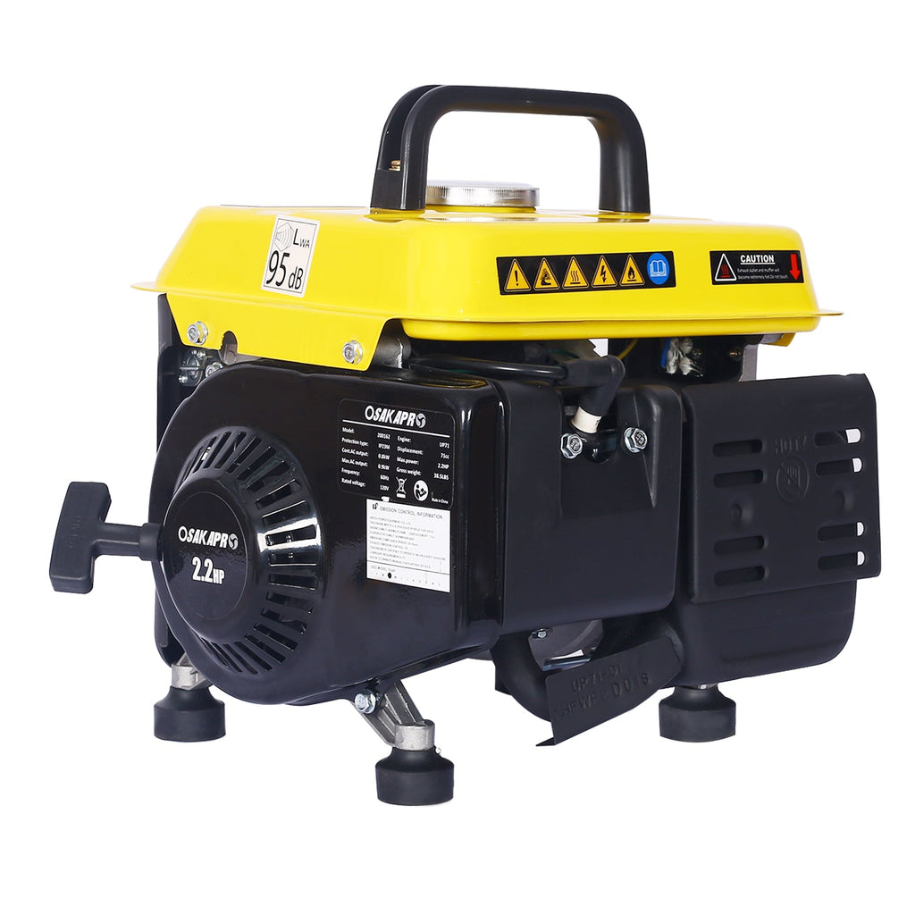 Portable Generator - Outdoor Generator Low Noise, Gas Powered
