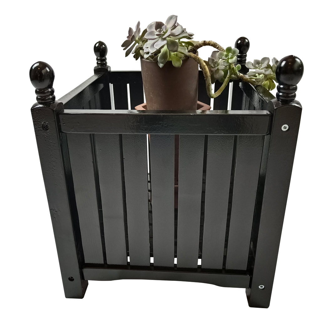 Wood Outdoor Square Wooden Flower and Herb Pot