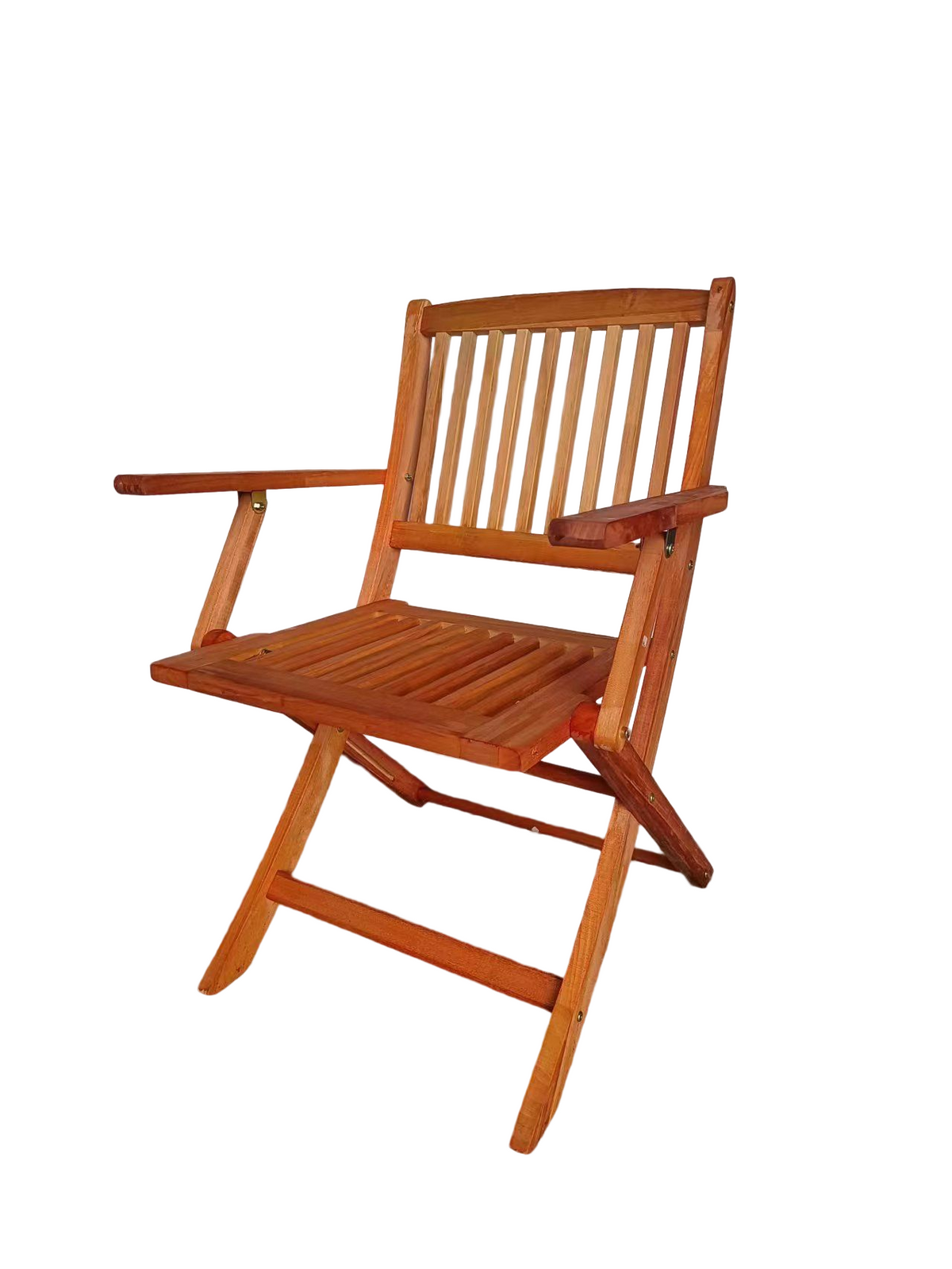 Foldable Patio Dining Set with 4 Folding Chairs - Teak
