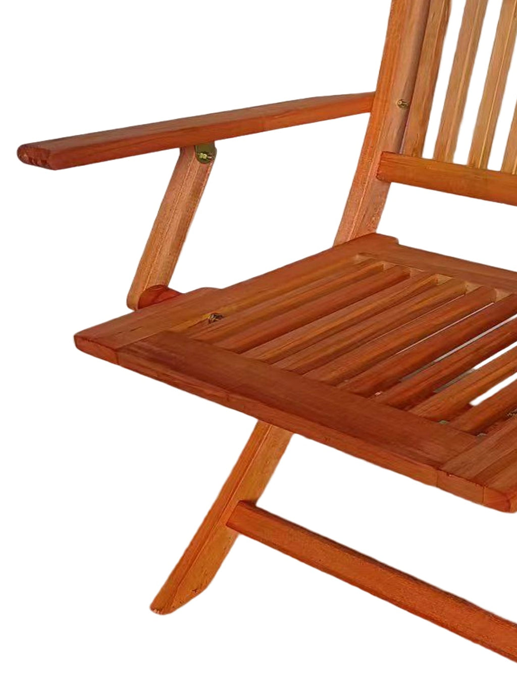 Foldable Patio Dining Set with 4 Folding Chairs - Teak