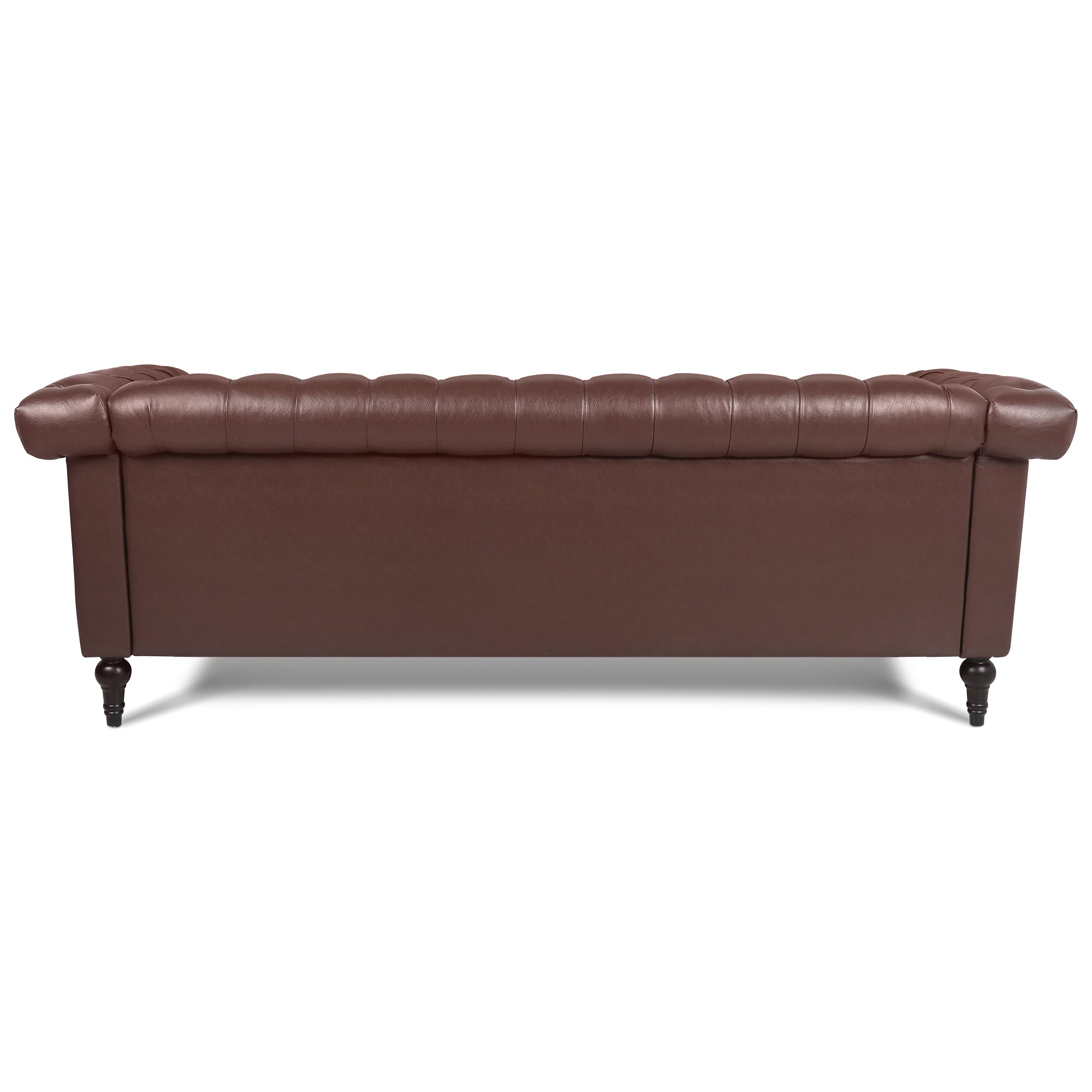 83.66 Inch Width Traditional Square Arm Removable Cushion 3-Seater Sofa