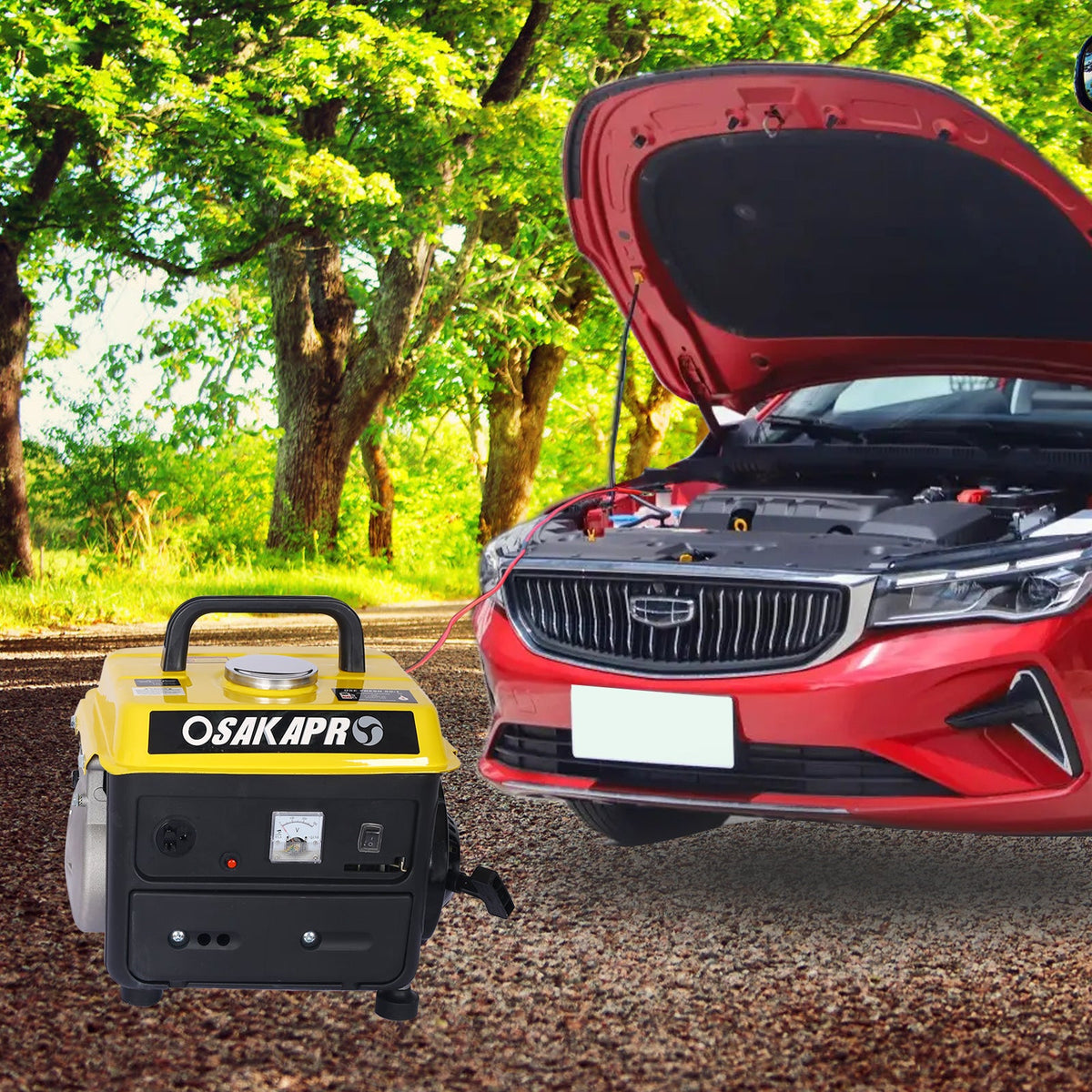 Portable Generator - Outdoor Generator Low Noise, Gas Powered