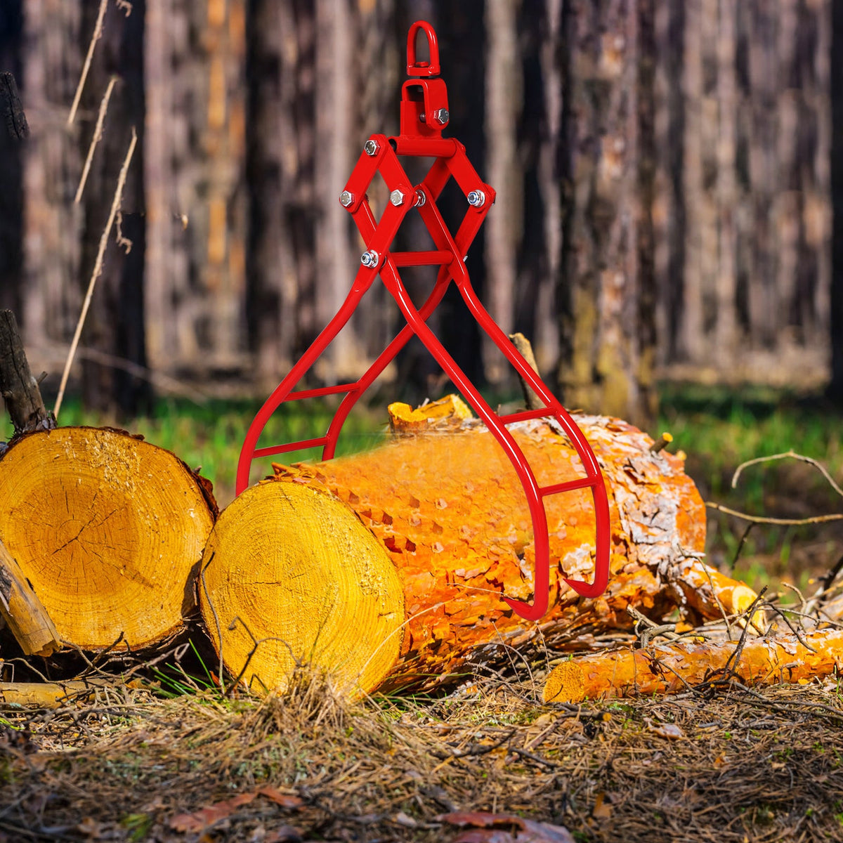 4 Claw Timber Log Lifting Logging Tongs Grabber Tong 28"