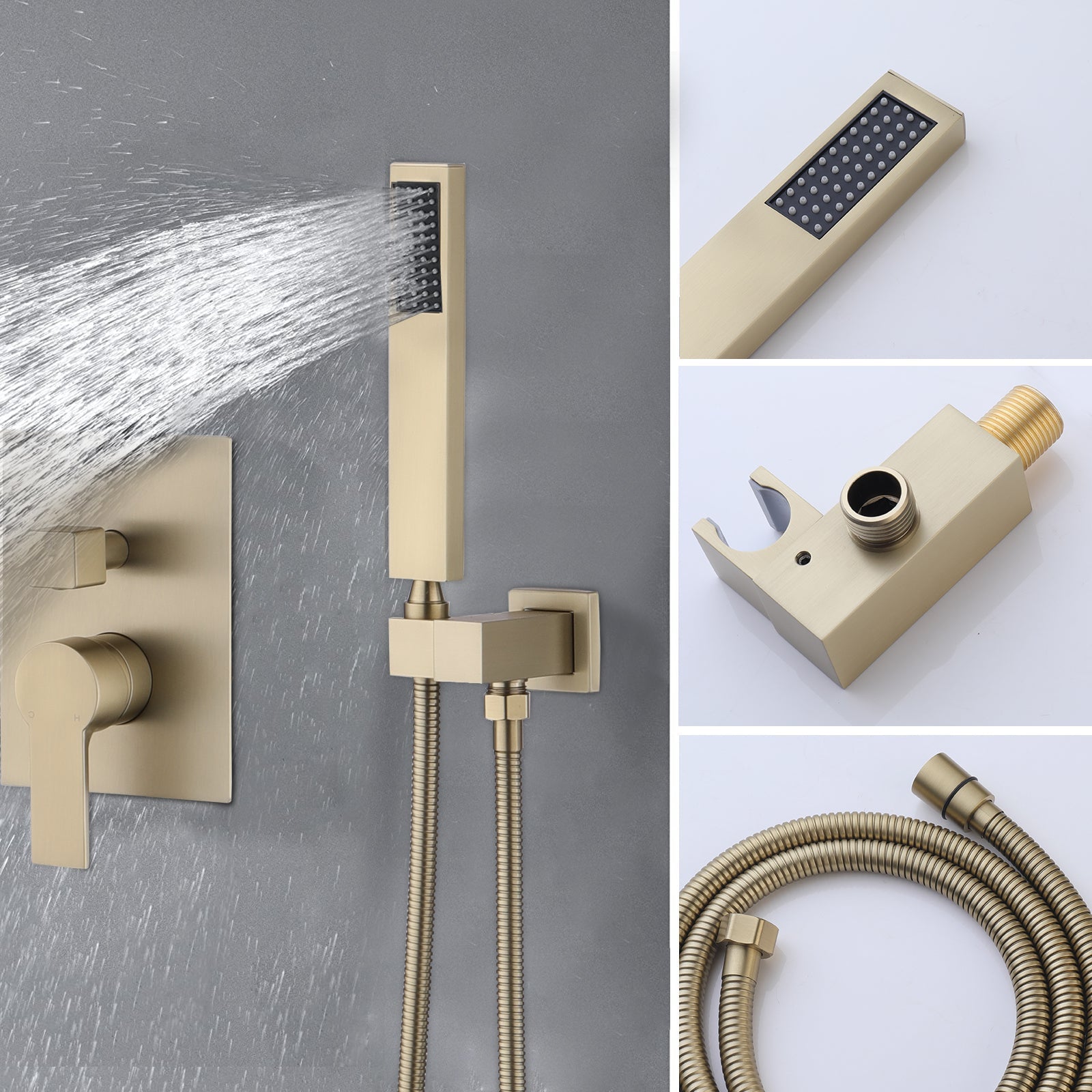 Luxury Rain Shower System with Handheld Mixer