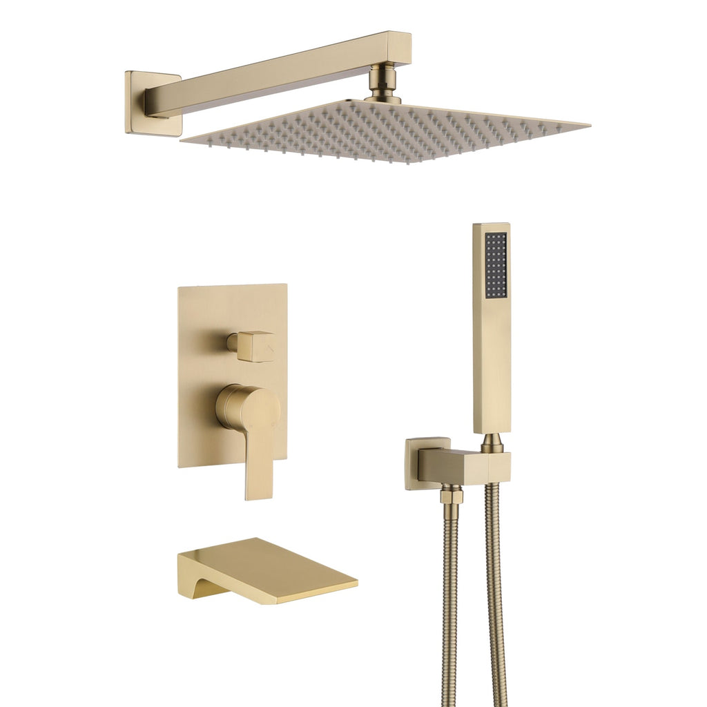 Luxury Rain Shower System with Handheld Mixer