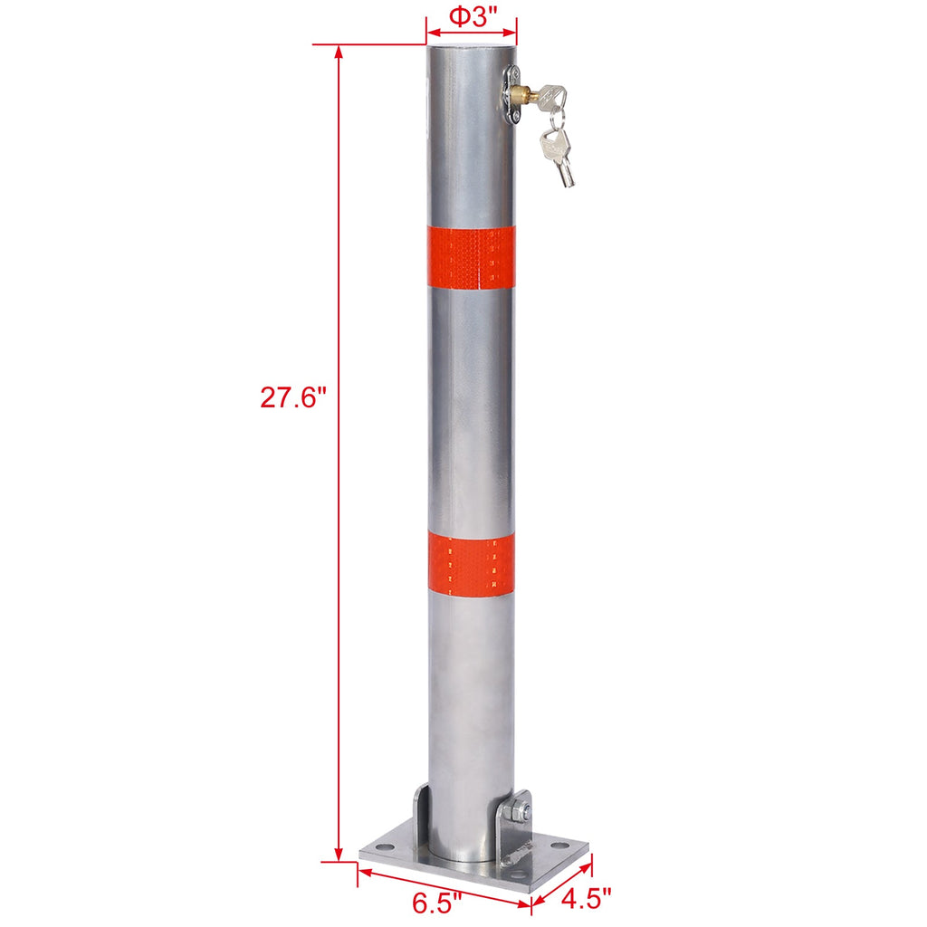 Parking Bollard with Lock - Durable Steel Barrier