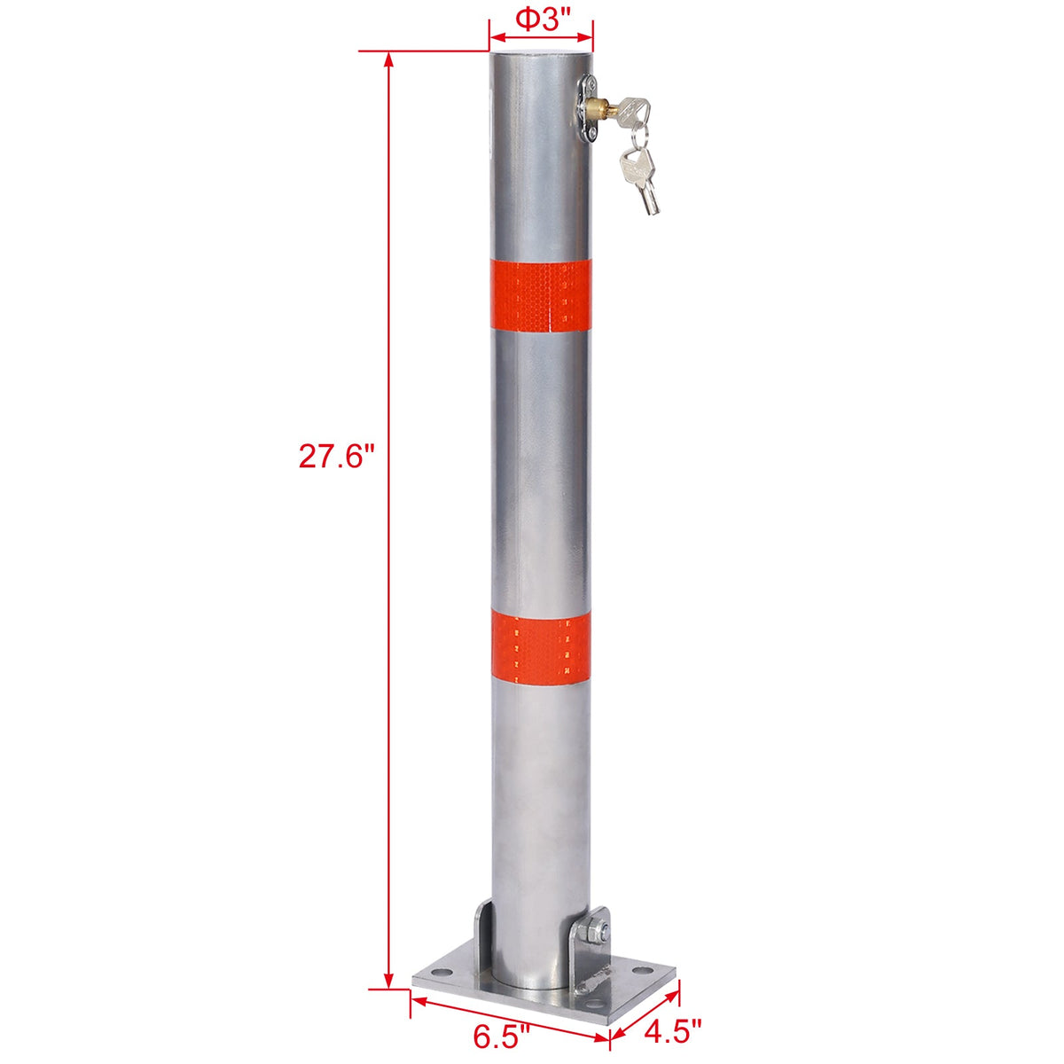 Parking Bollard with Lock - Durable Steel Barrier