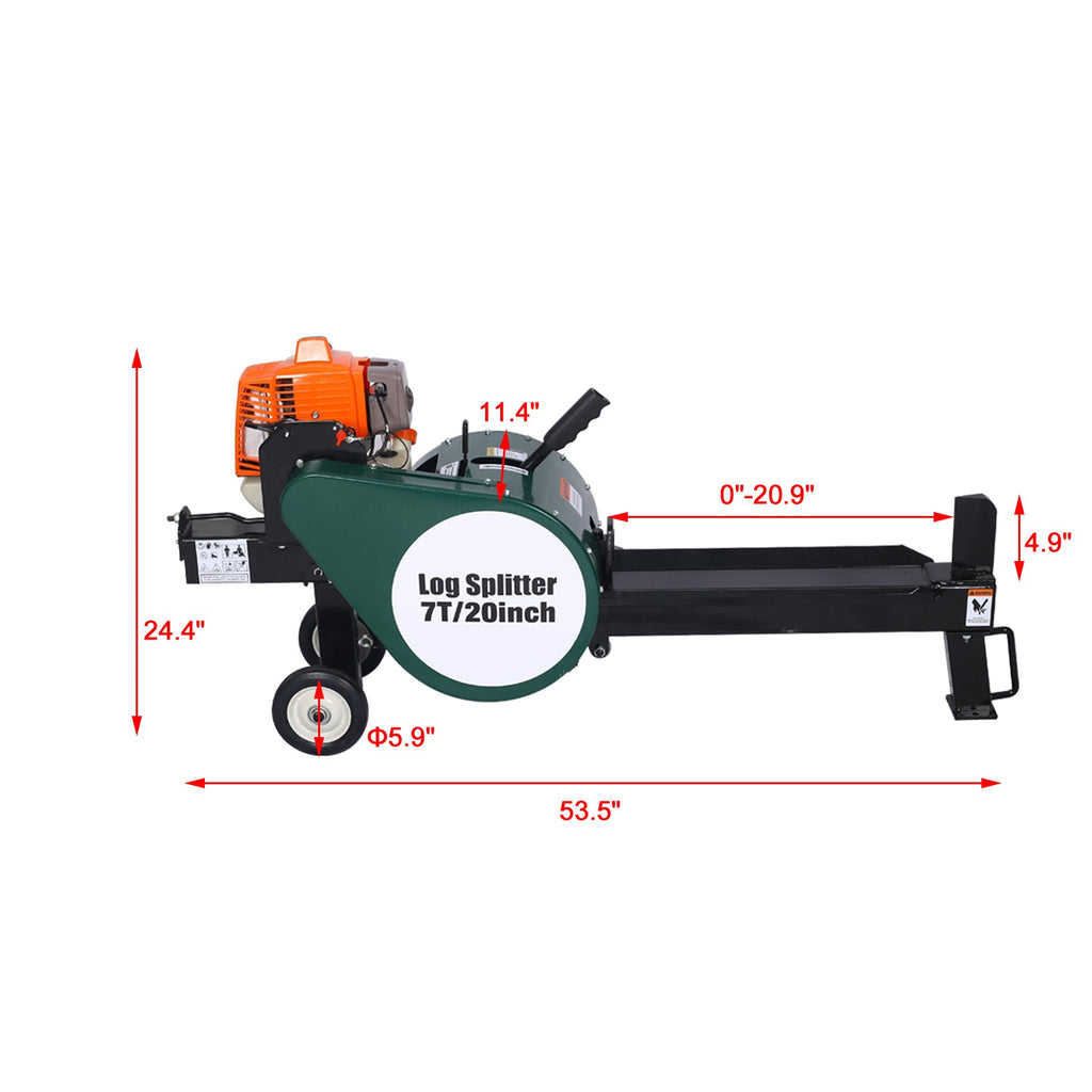 Double Flywheel Electric Log Splitter 7-Ton