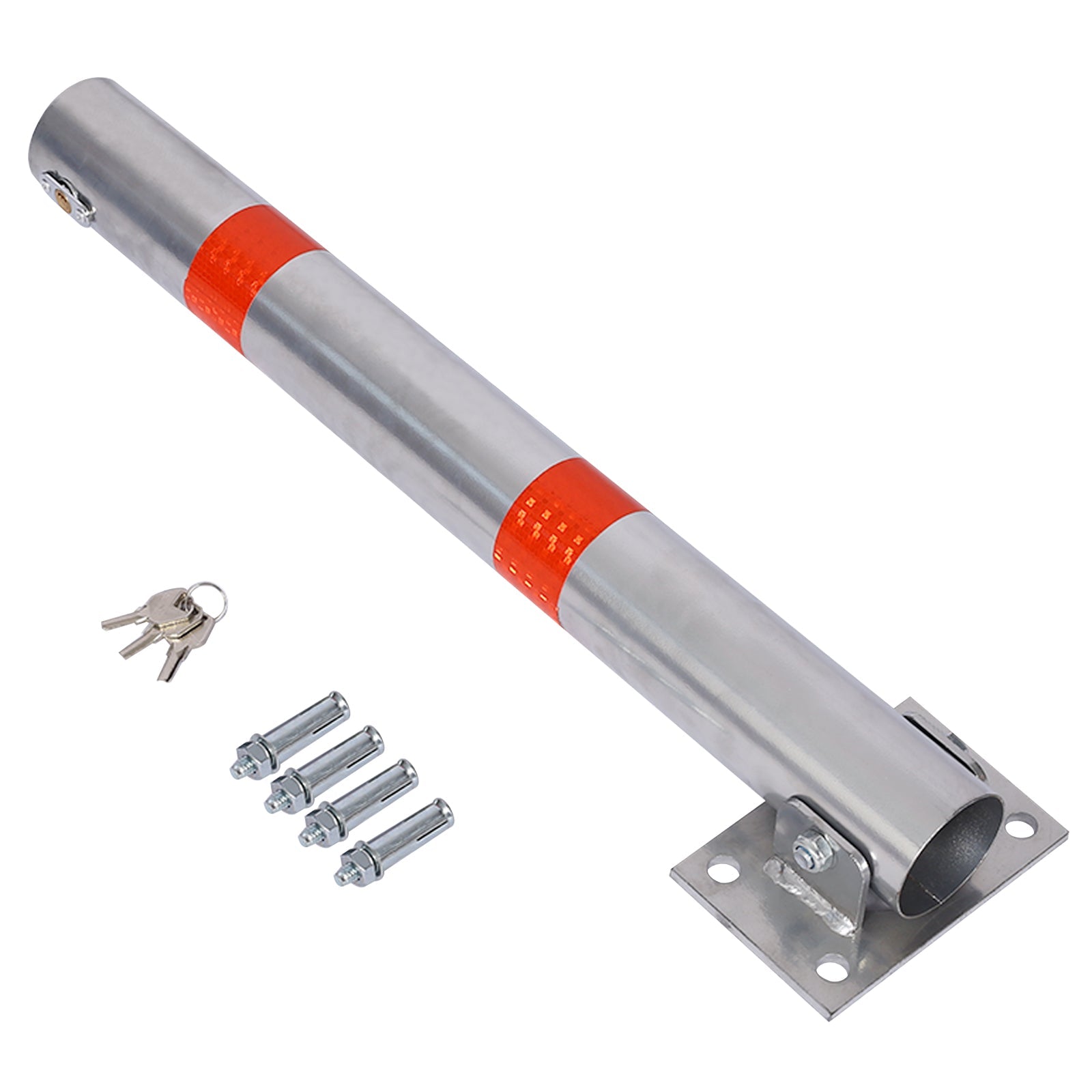 Parking Bollard with Lock - Durable Steel Barrier