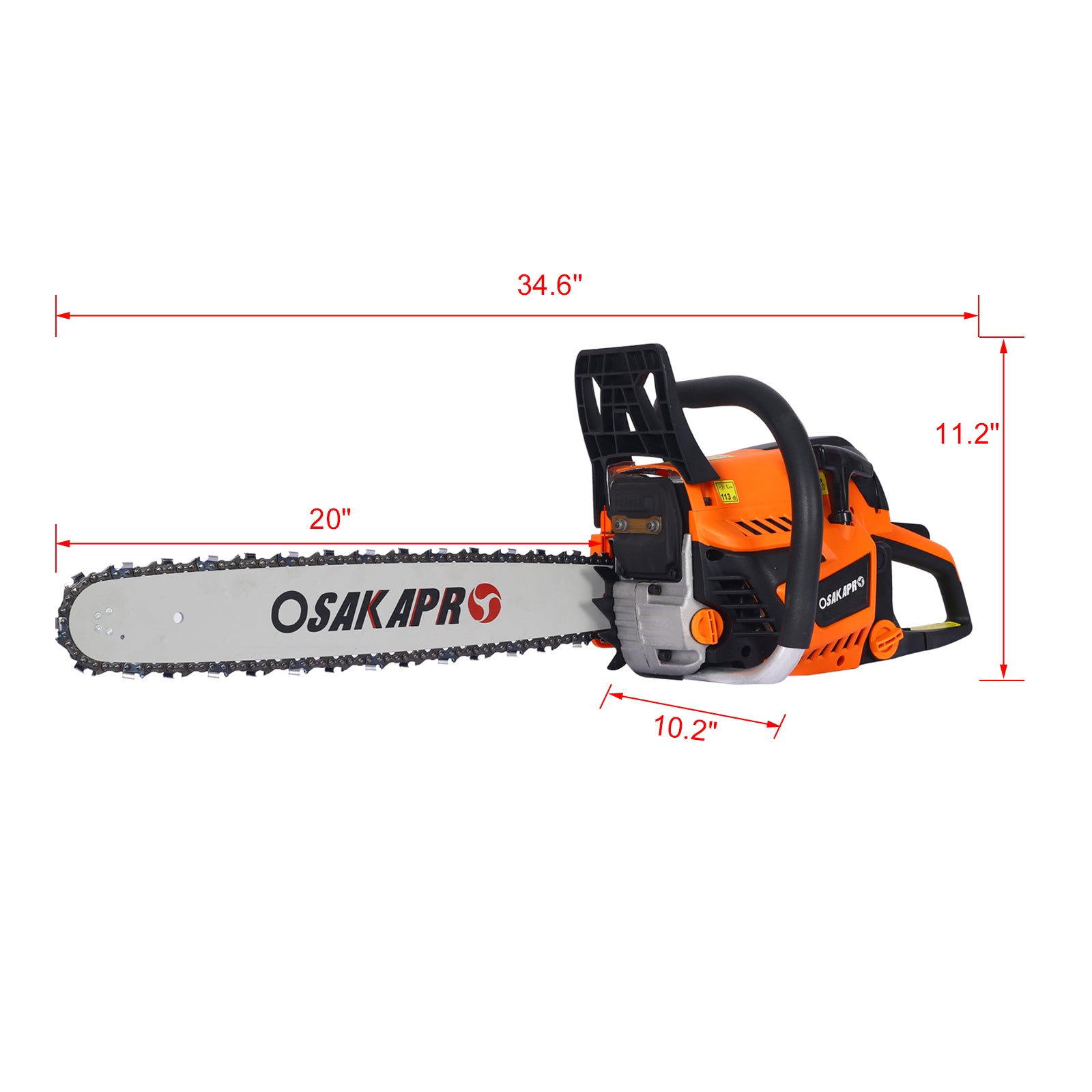 52cc Gasoline Chainsaw with 20-Inch Bar