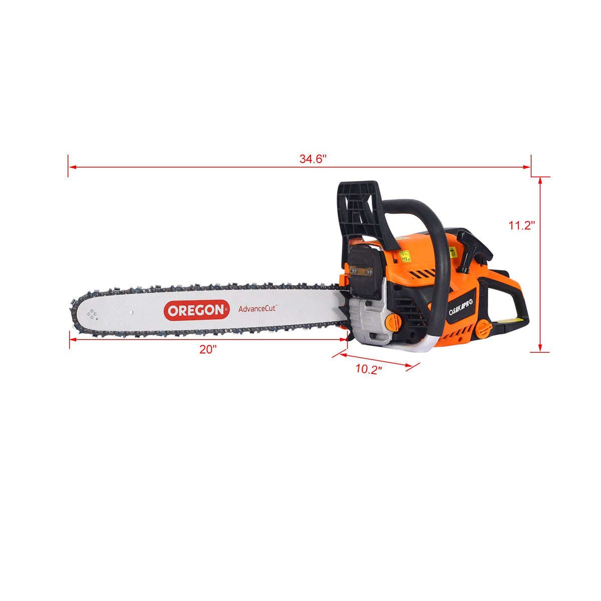 58cc Gasoline Chainsaw for Trees and Wood Cutting
