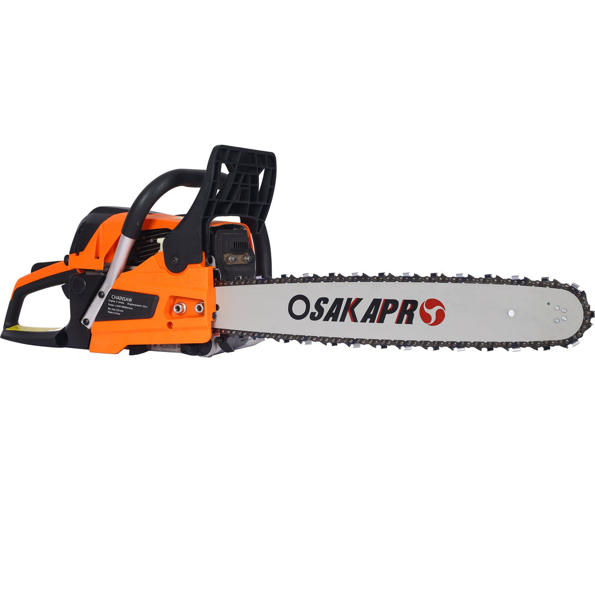 52cc Gasoline Chainsaw with 20-Inch Bar