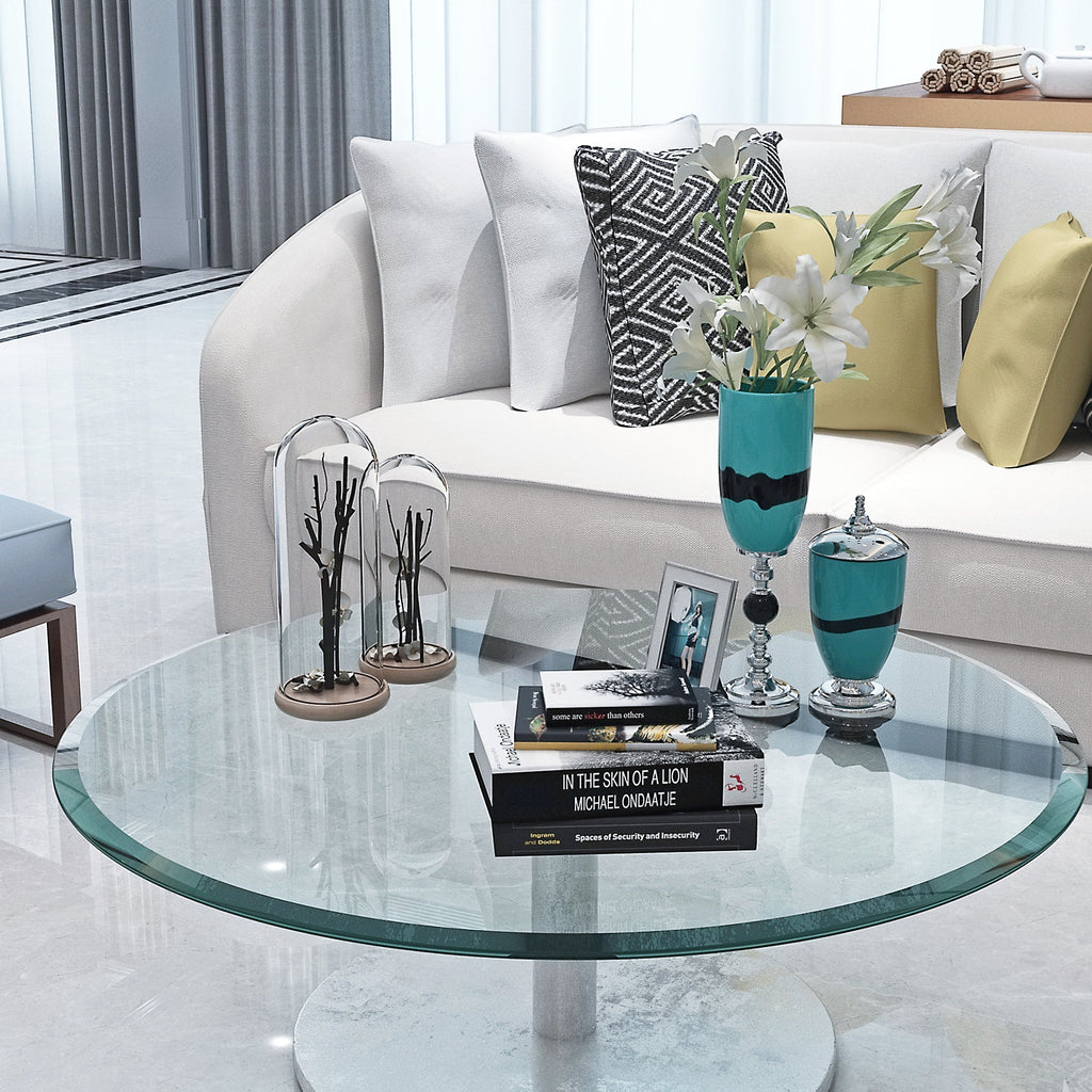 30" Round Tempered Glass Table Top
