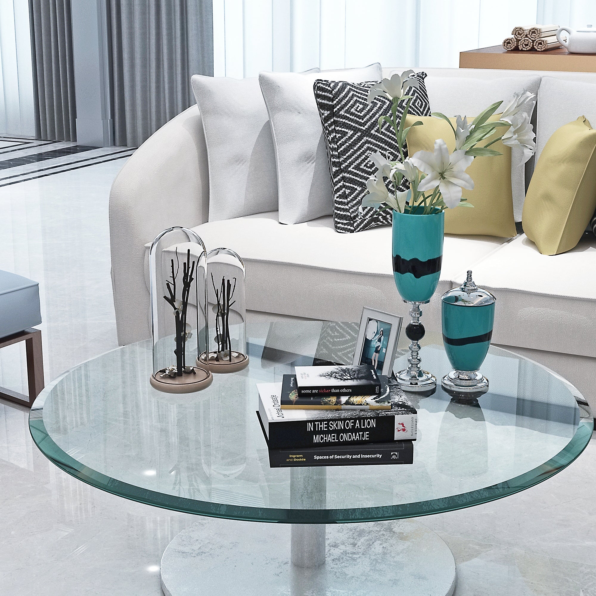 30" Round Tempered Glass Table Top