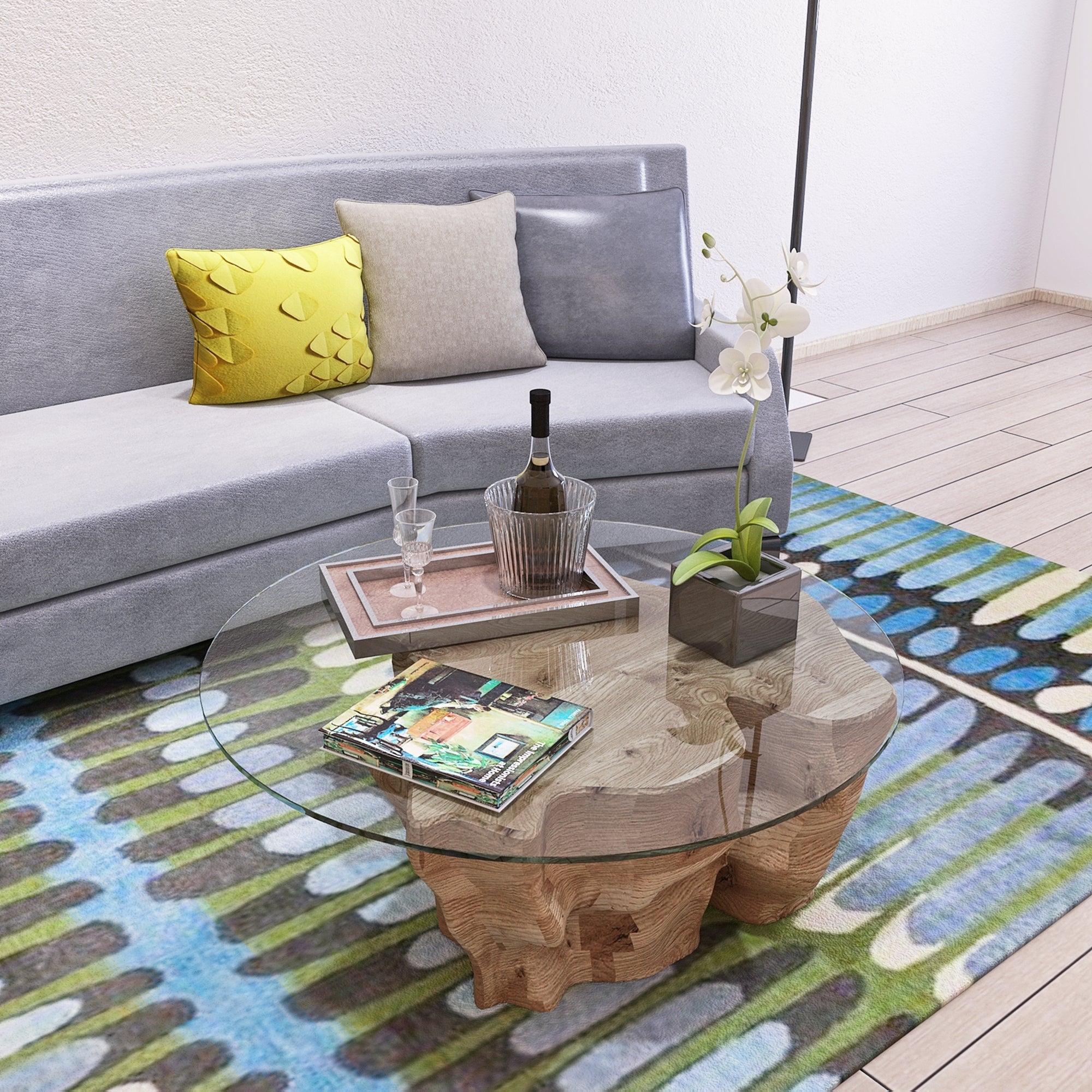 36-Inch Round Tempered Glass Table Top