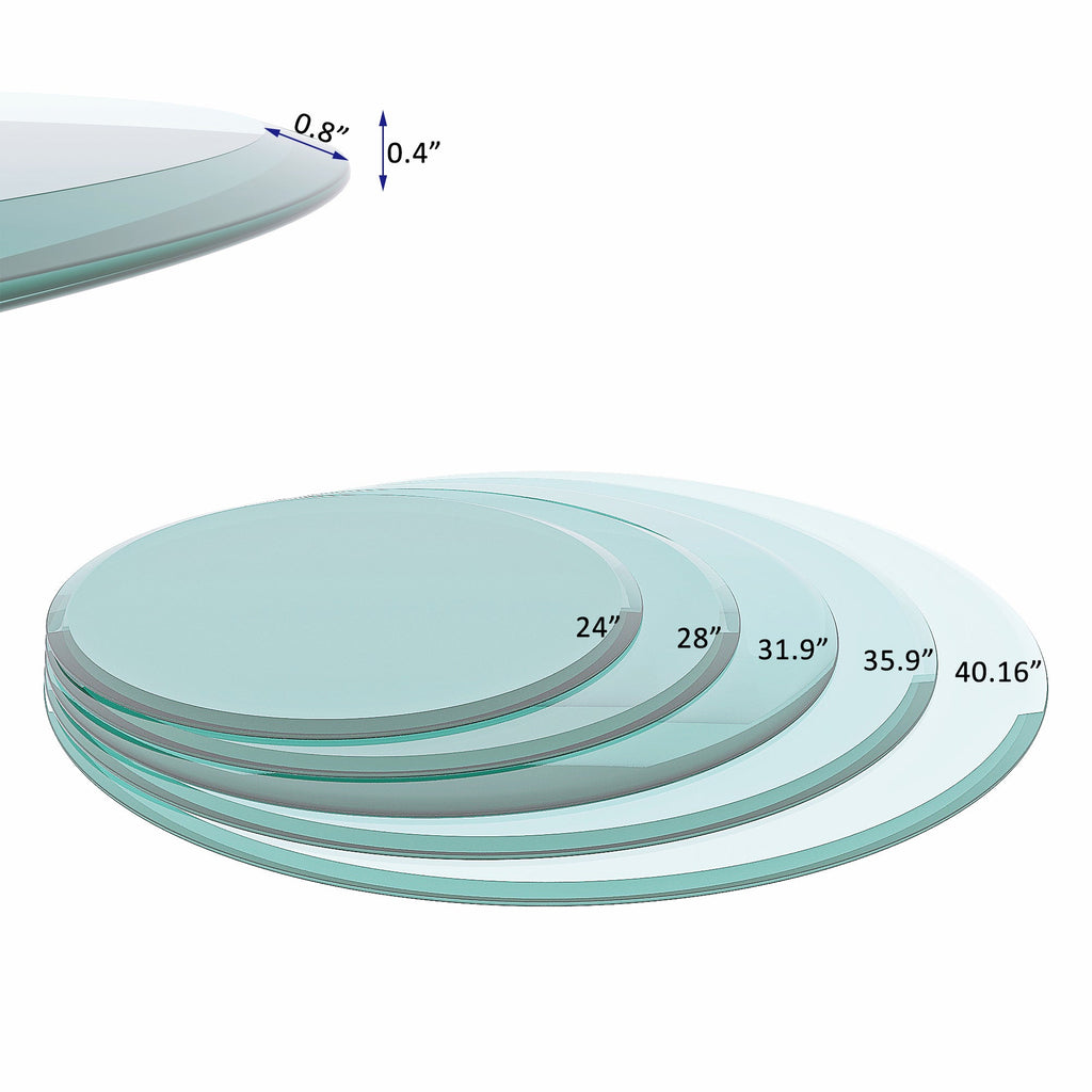 30" Round Tempered Glass Table Top