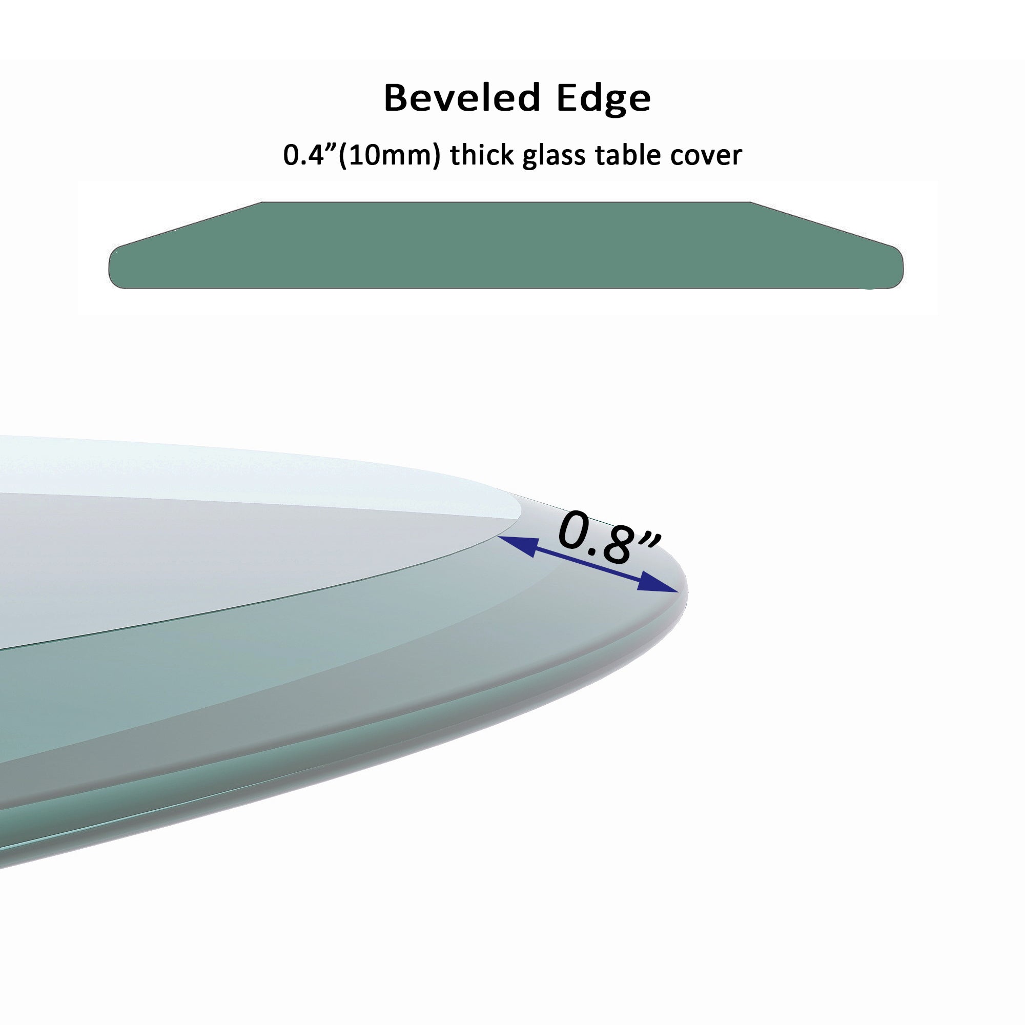 30" Round Tempered Glass Table Top