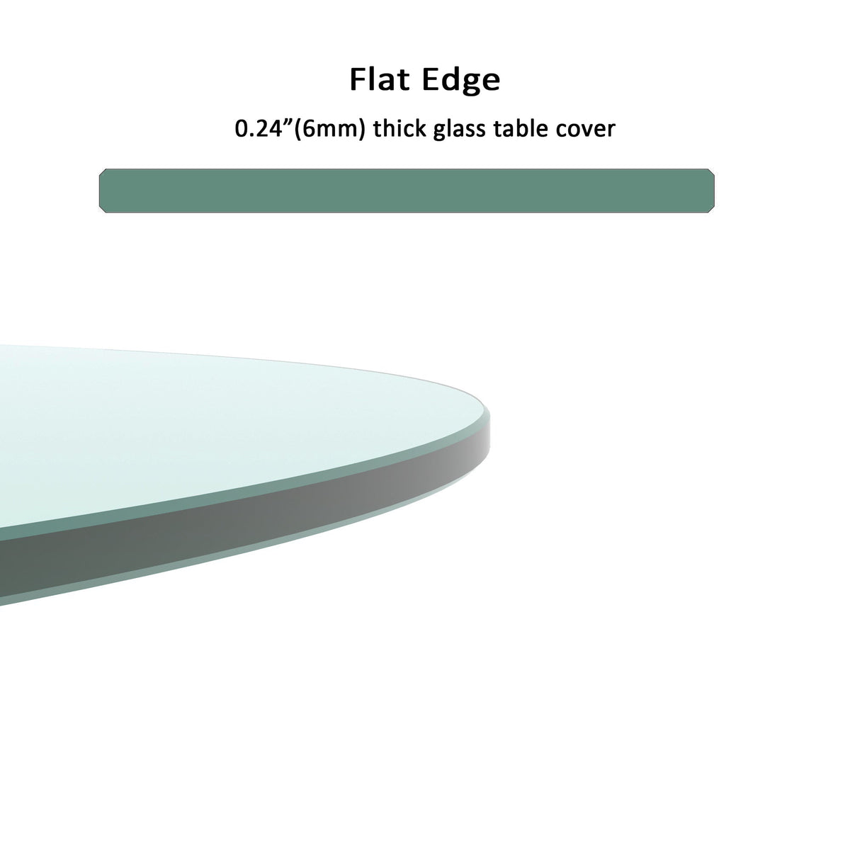 20 Inch Round Tempered Glass Table Top