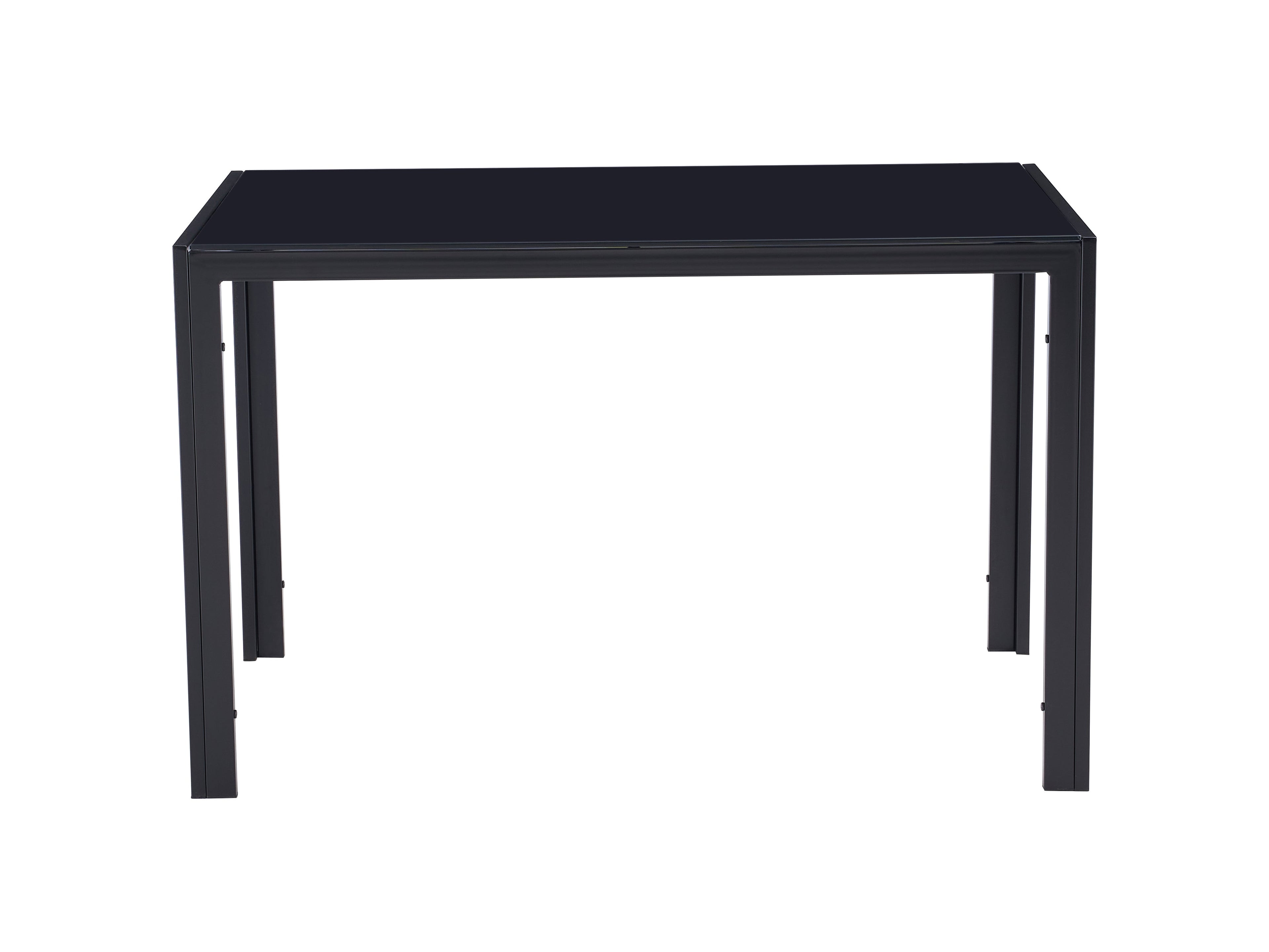 47.25 Inch 4-Seater Tempered Glass Dining Table