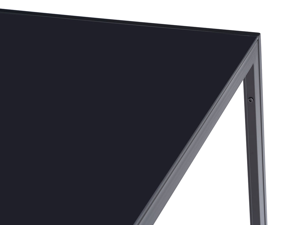 47.25 Inch 4-Seater Tempered Glass Dining Table