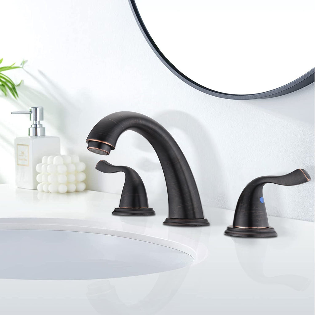 8-Inch 3 Holes 2 Handles Bathroom Sink Faucet