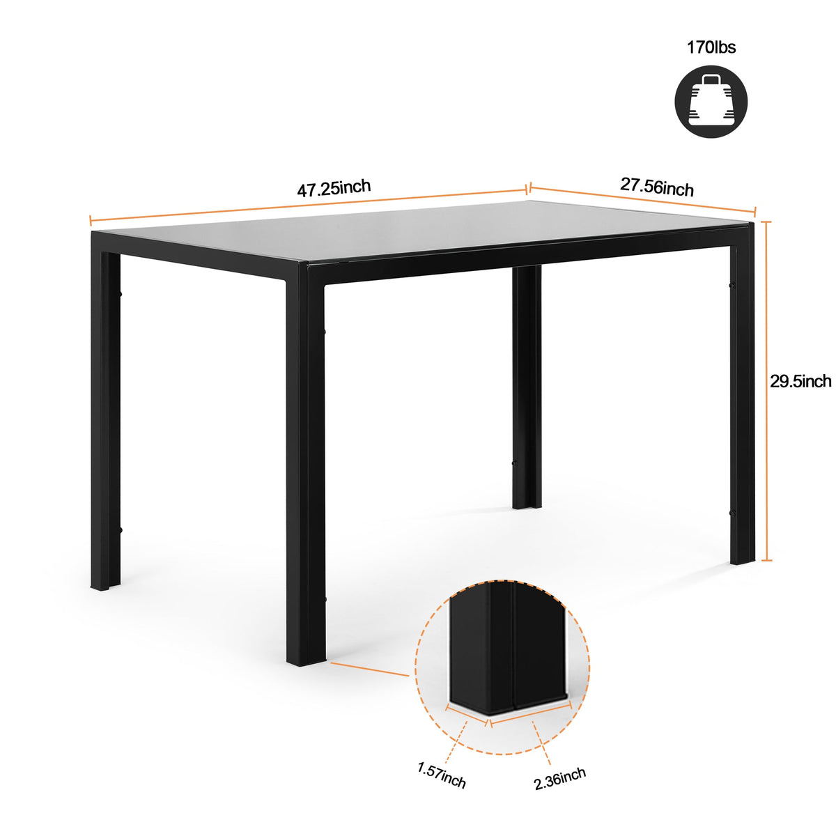 5 Pieces Dining Table Set for 4