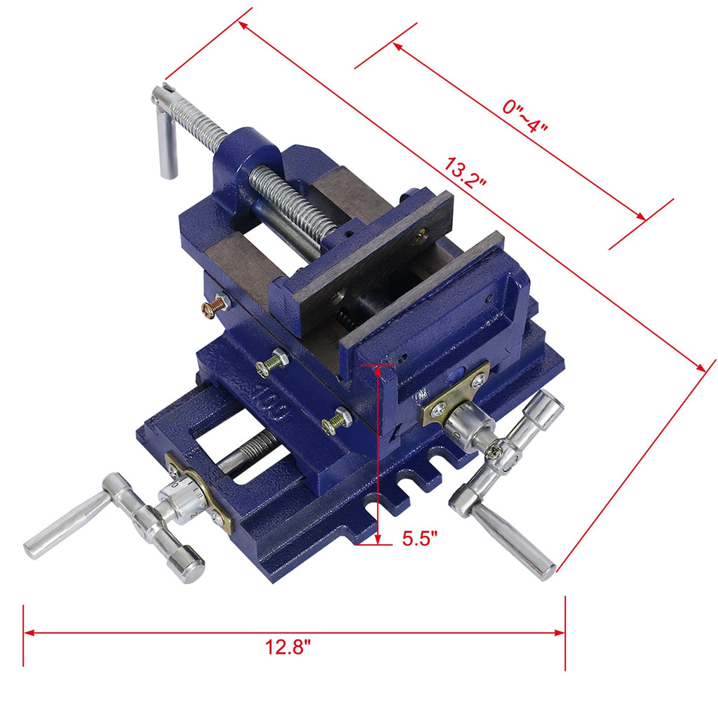 4" Cross Slide Vise for Drill Press and Metal Milling