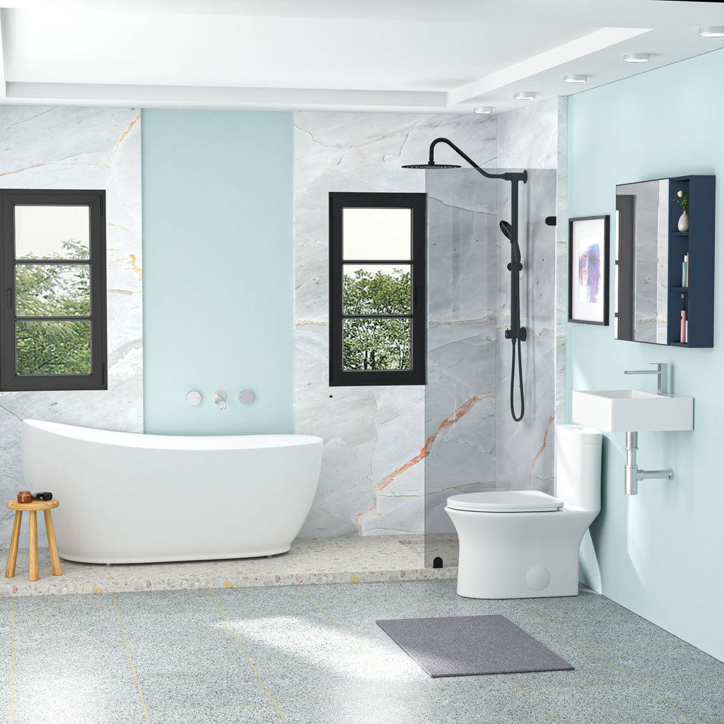 21"x16" White Ceramic Rectangular Wall Mounted Bathroom Sink