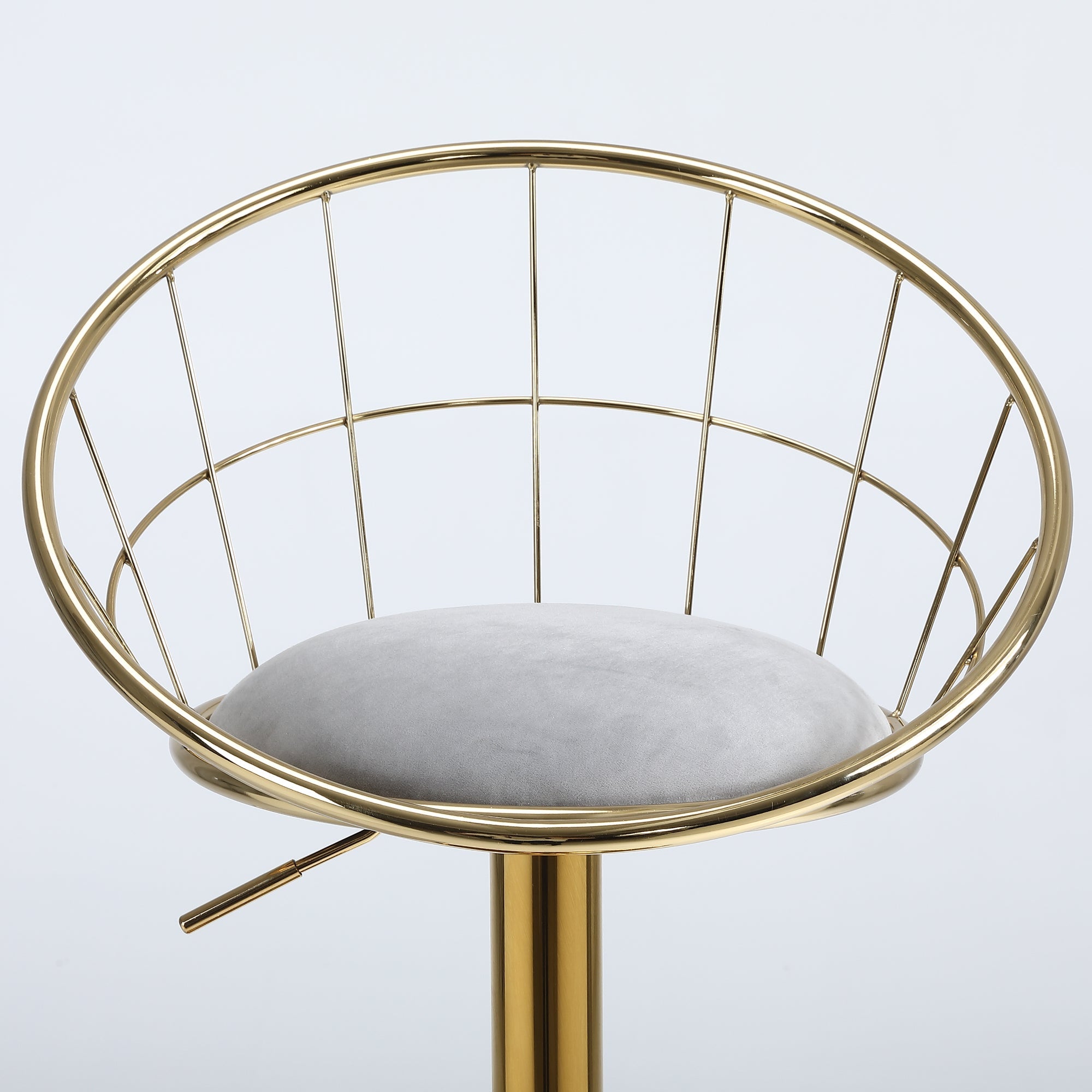 Grey Velvet Bar Chair