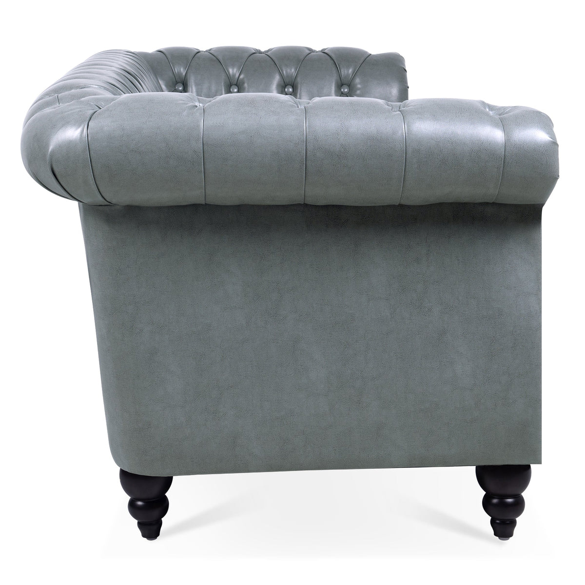 84.65" Rolled Arm Chesterfield 3 Seater Sofa