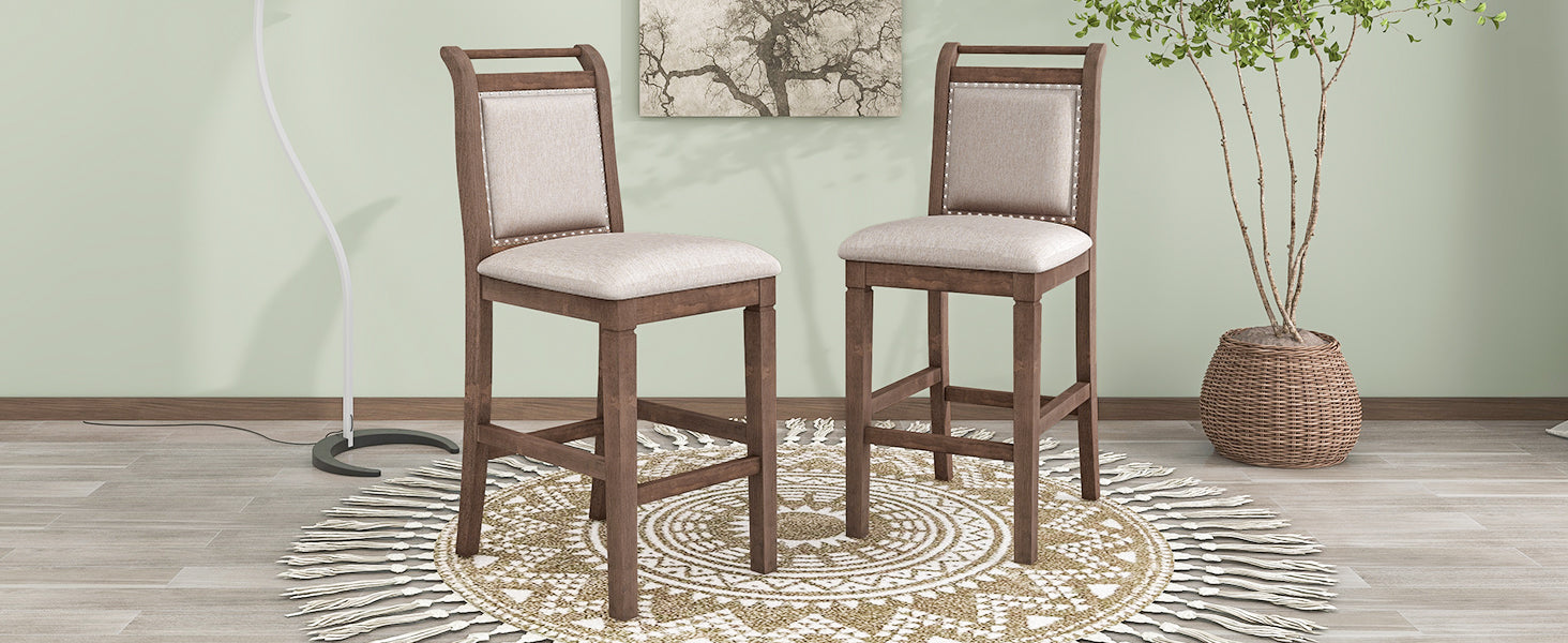 TOPMAX 3-Piece Wood Counter Height Drop Leaf Dining Table Set