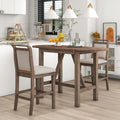 TOPMAX 3-Piece Wood Counter Height Drop Leaf Dining Table Set