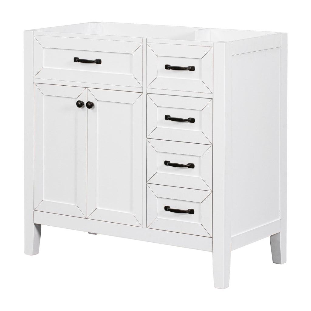 36" Bathroom Vanity Without Sink, Cabinet Base Only