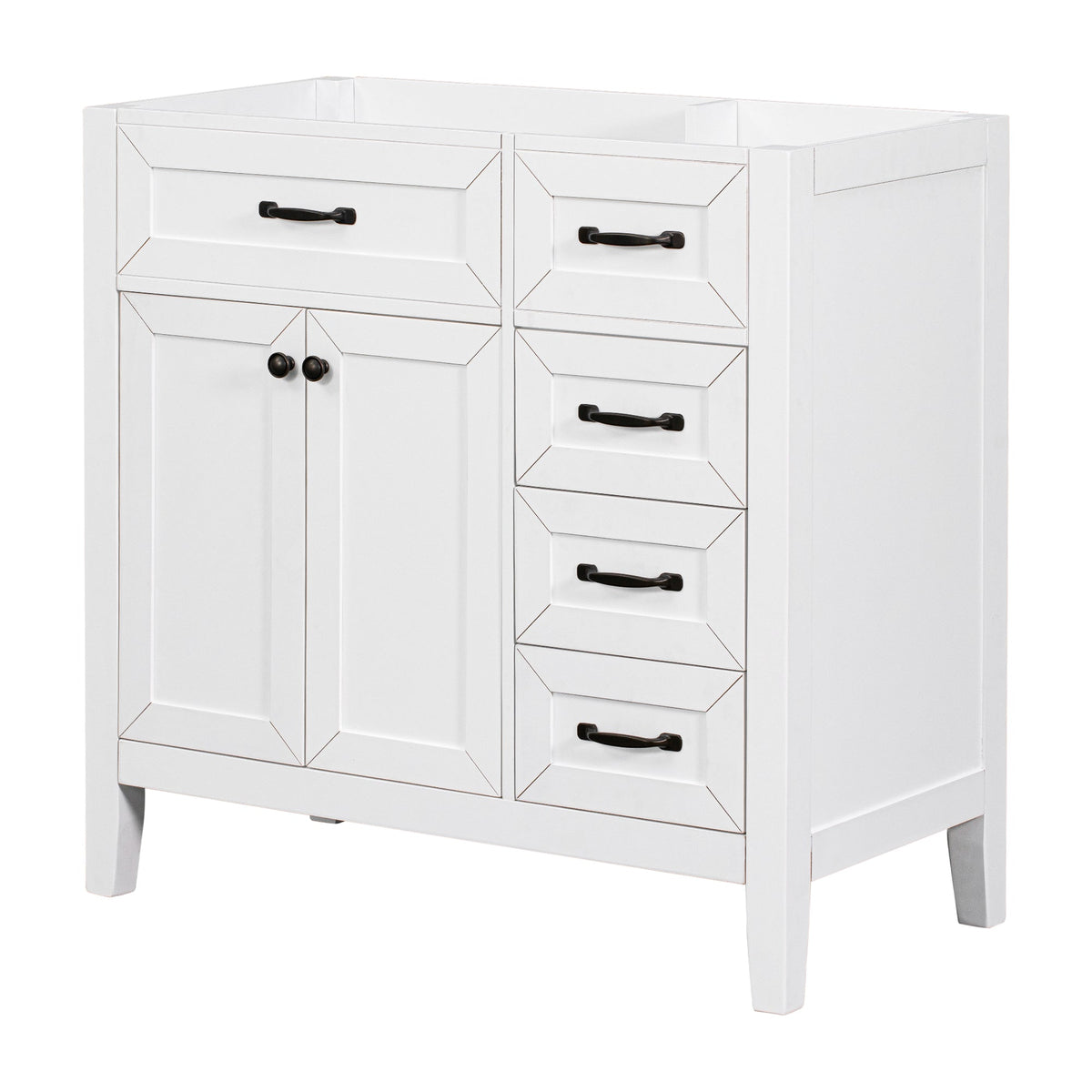 36" Bathroom Vanity Without Sink, Cabinet Base Only