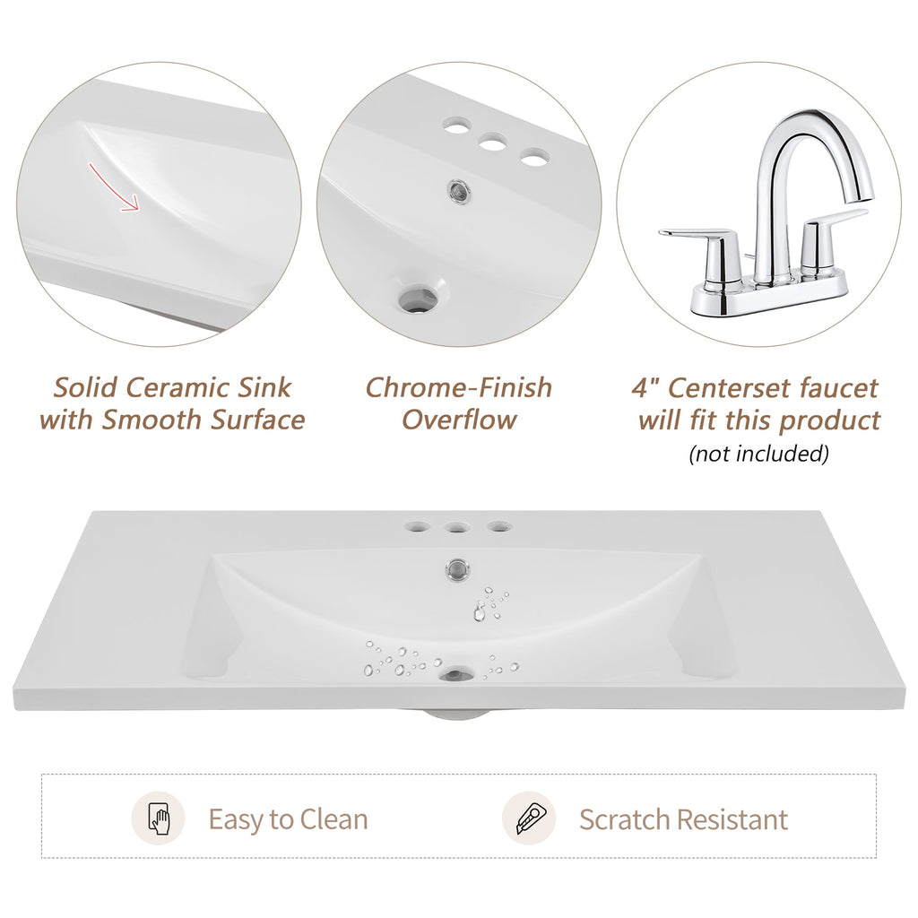 36" Bathroom Vanity with Sink Combo