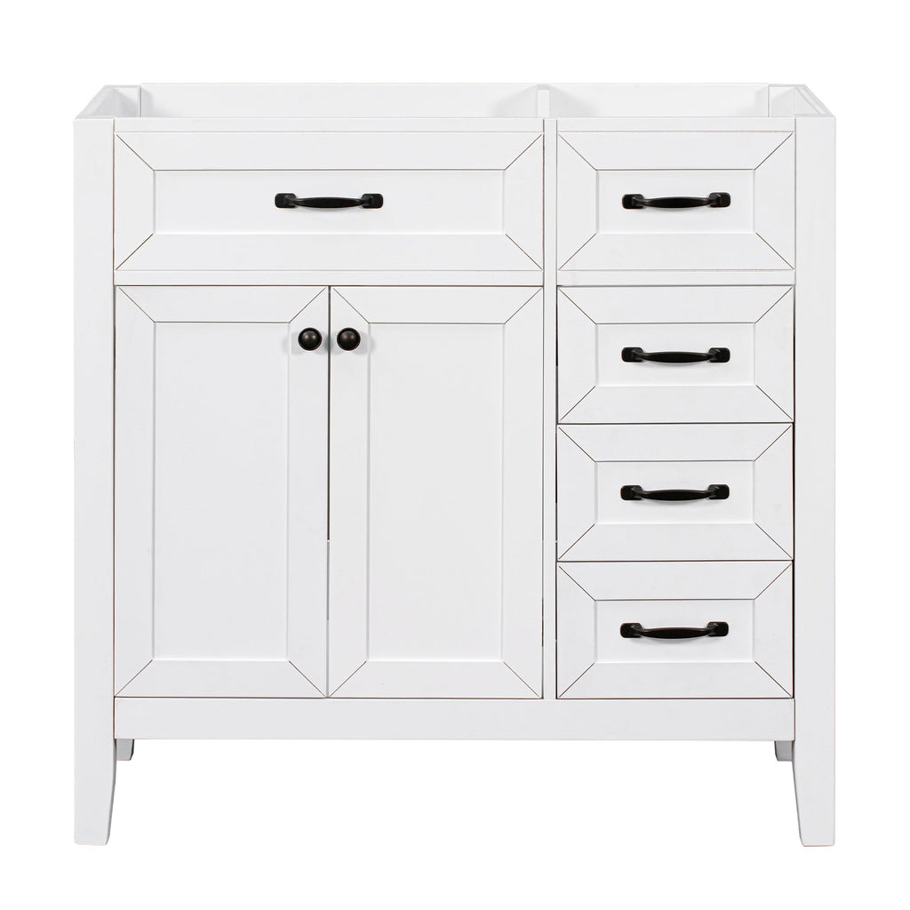 36" Bathroom Vanity Without Sink, Cabinet Base Only