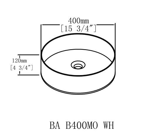 Ceramic Round Above Counter