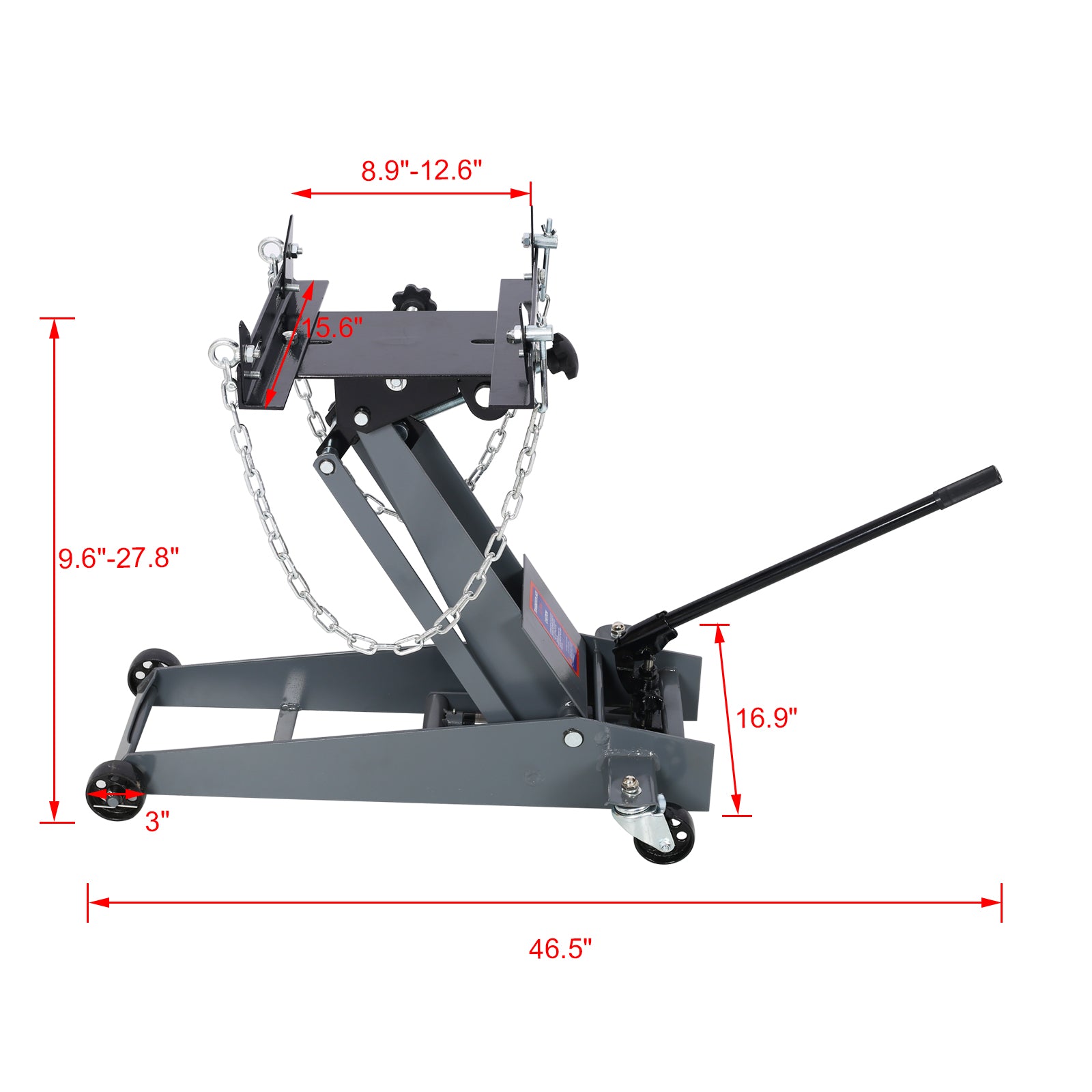 Hydraulic Transmission Service Jack - 1000lb Capacity