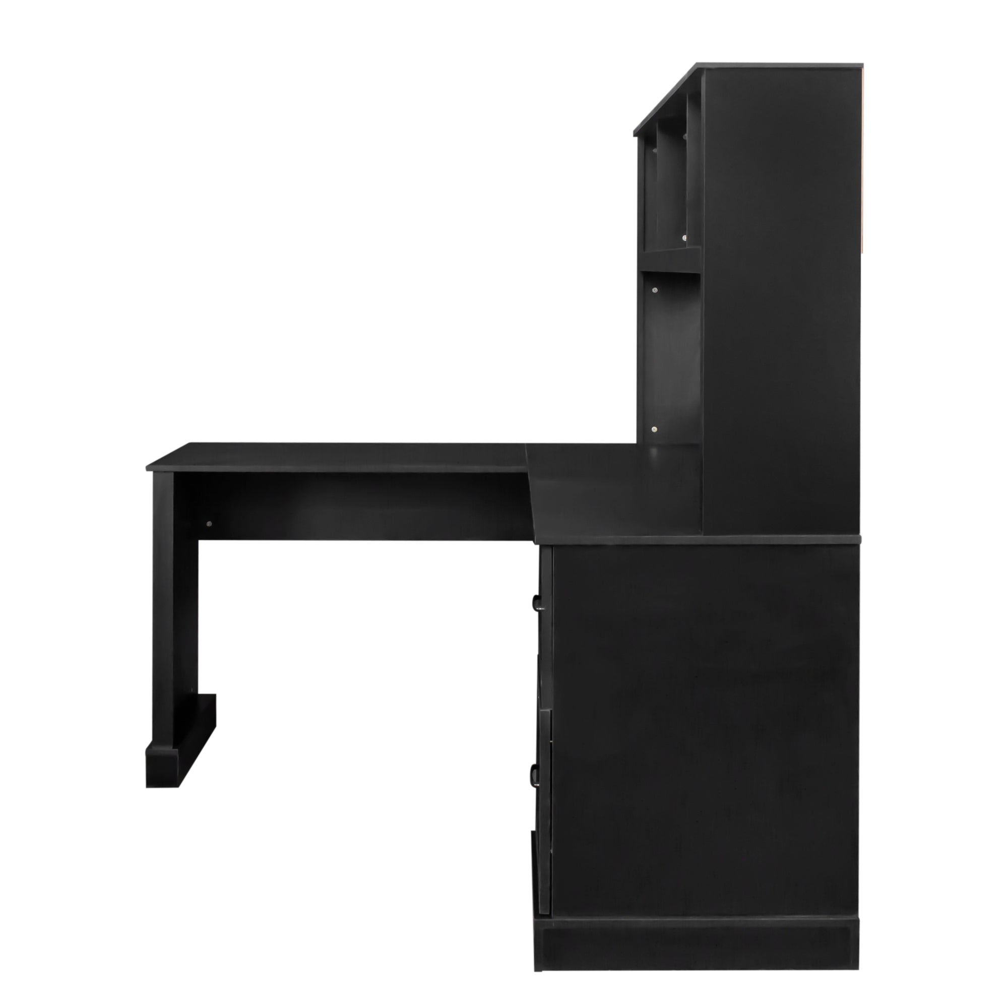 Antiqued Home Office Computer Desk with Hutch