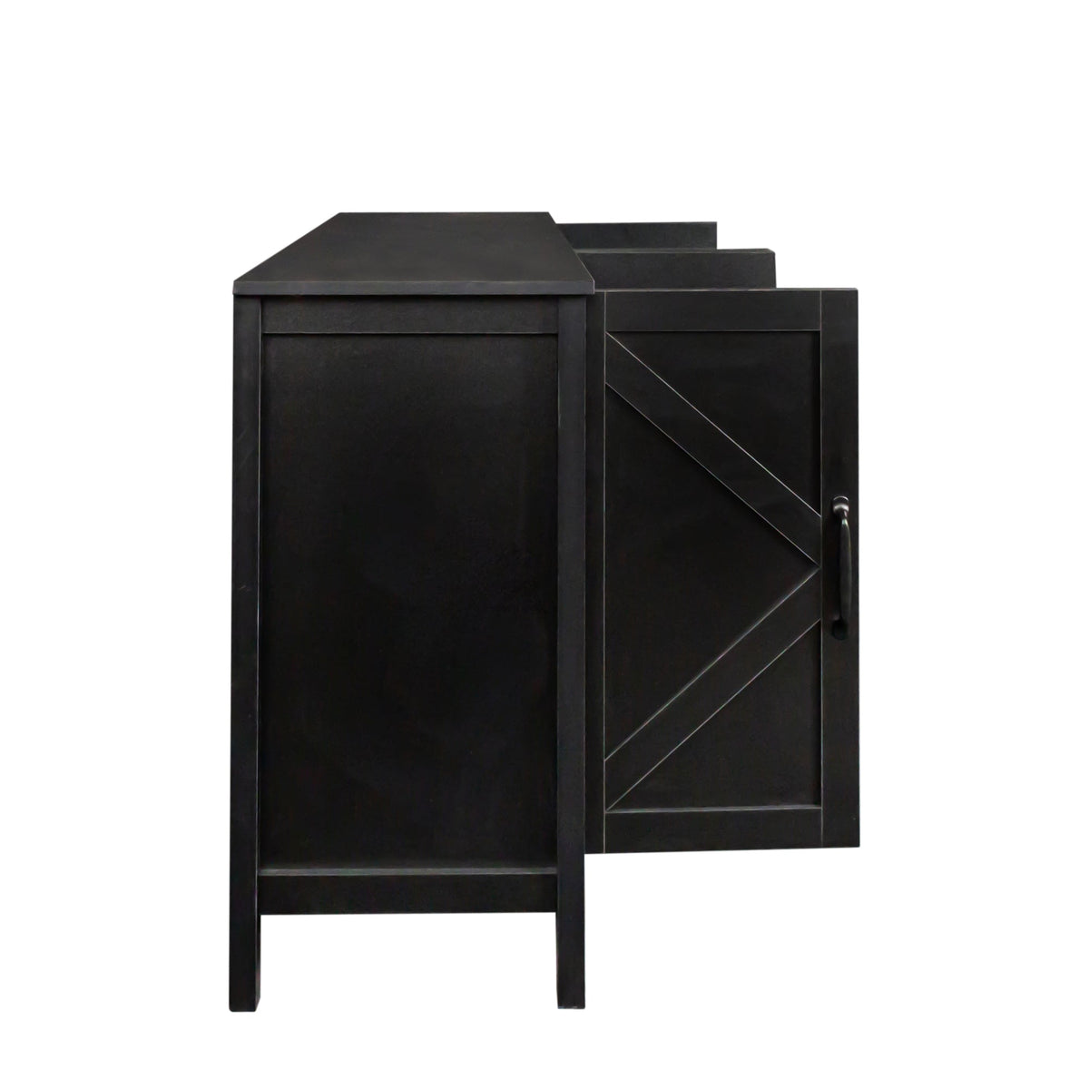 Cabinet with 4 Doors and Open Shelves