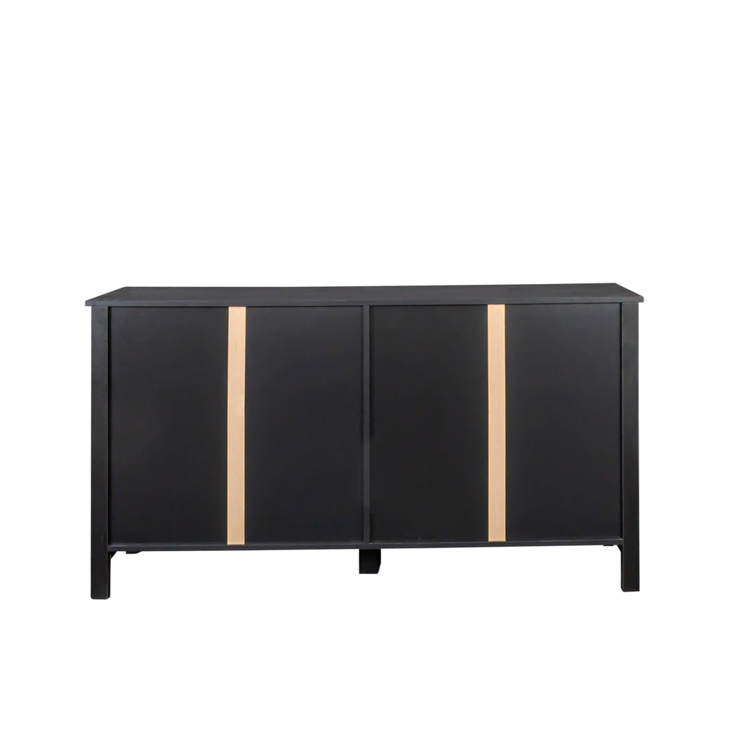 Cabinet with 4 Doors and Open Shelves