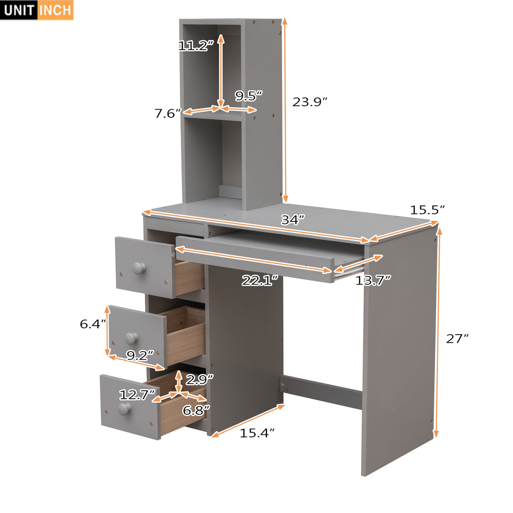 Twin Size Loft Bed with Stand-alone Bed, Storage Staircase, Desk, Shelves and Drawers