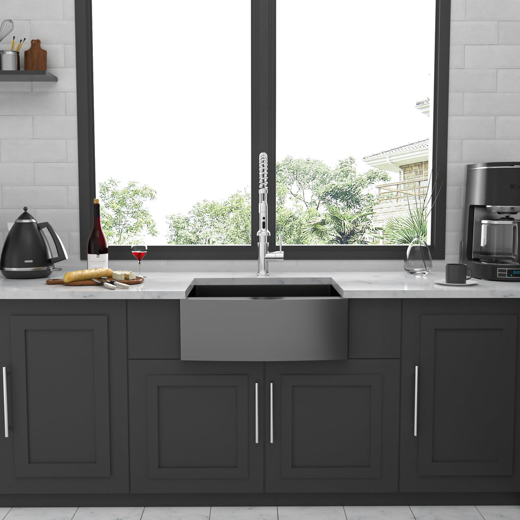 24" x 21" x 10" Gunmetal Kitchen Sink