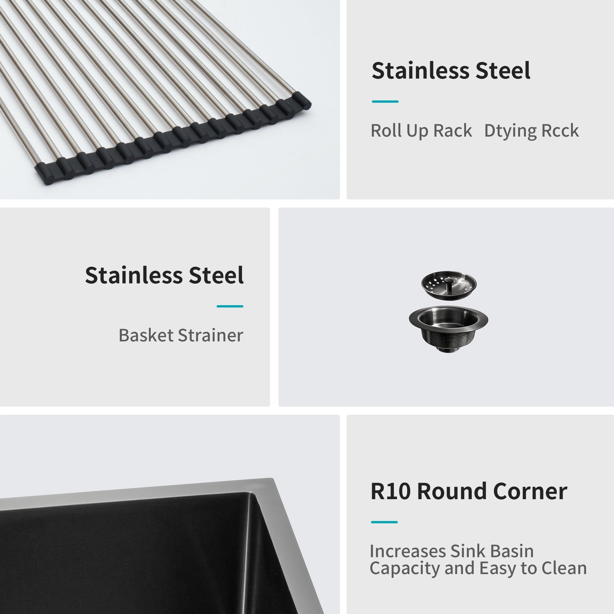 36" Gunmetal Black Farmhouse Sink